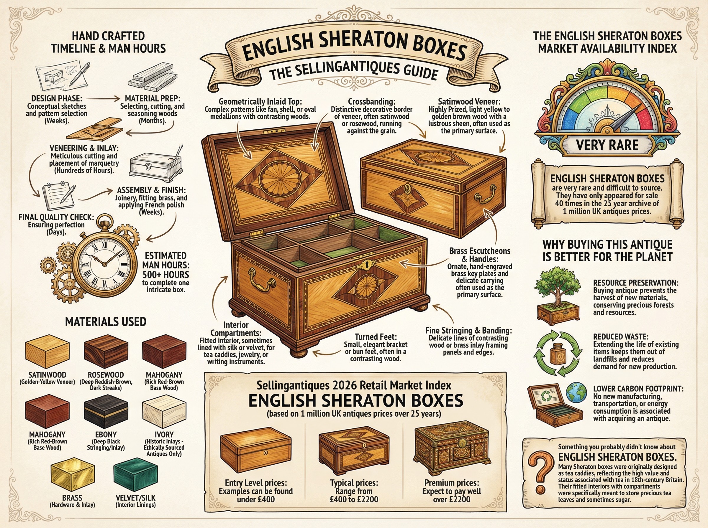 English Sheraton Boxes Guide Infographic