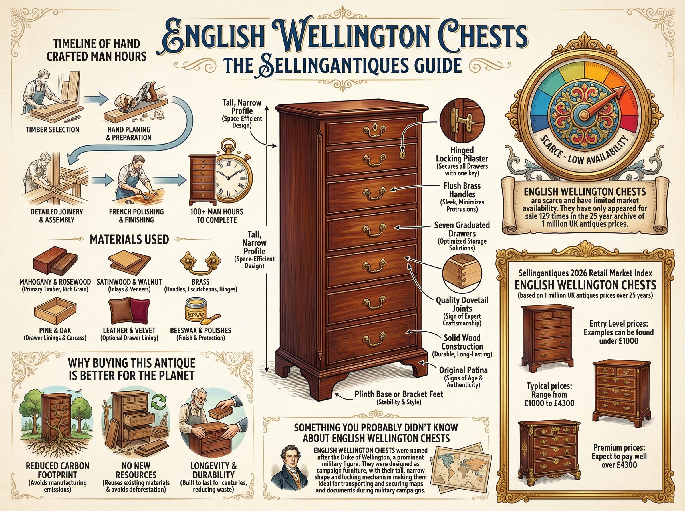 English Wellington Chests Guide Infographic