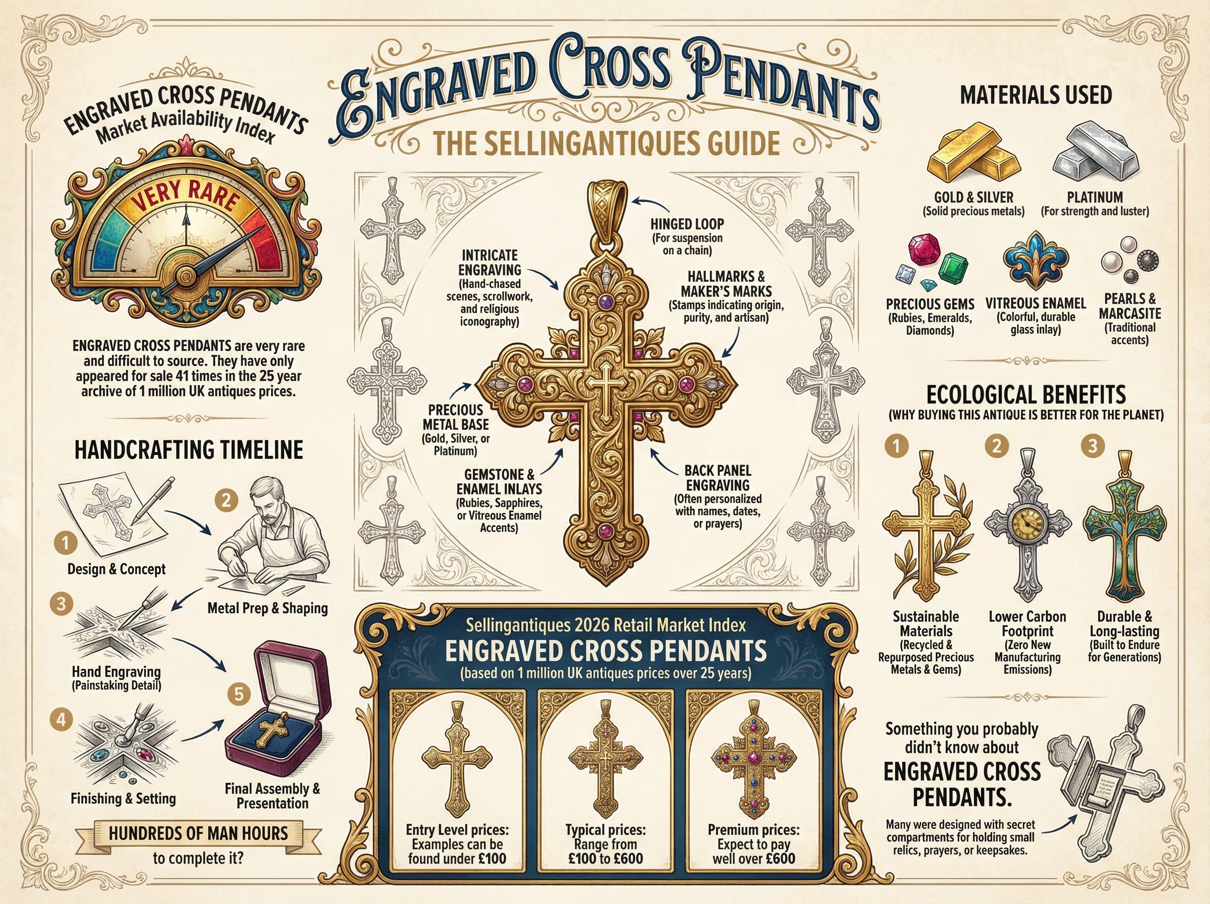 Engraved Cross Pendants Guide Infographic