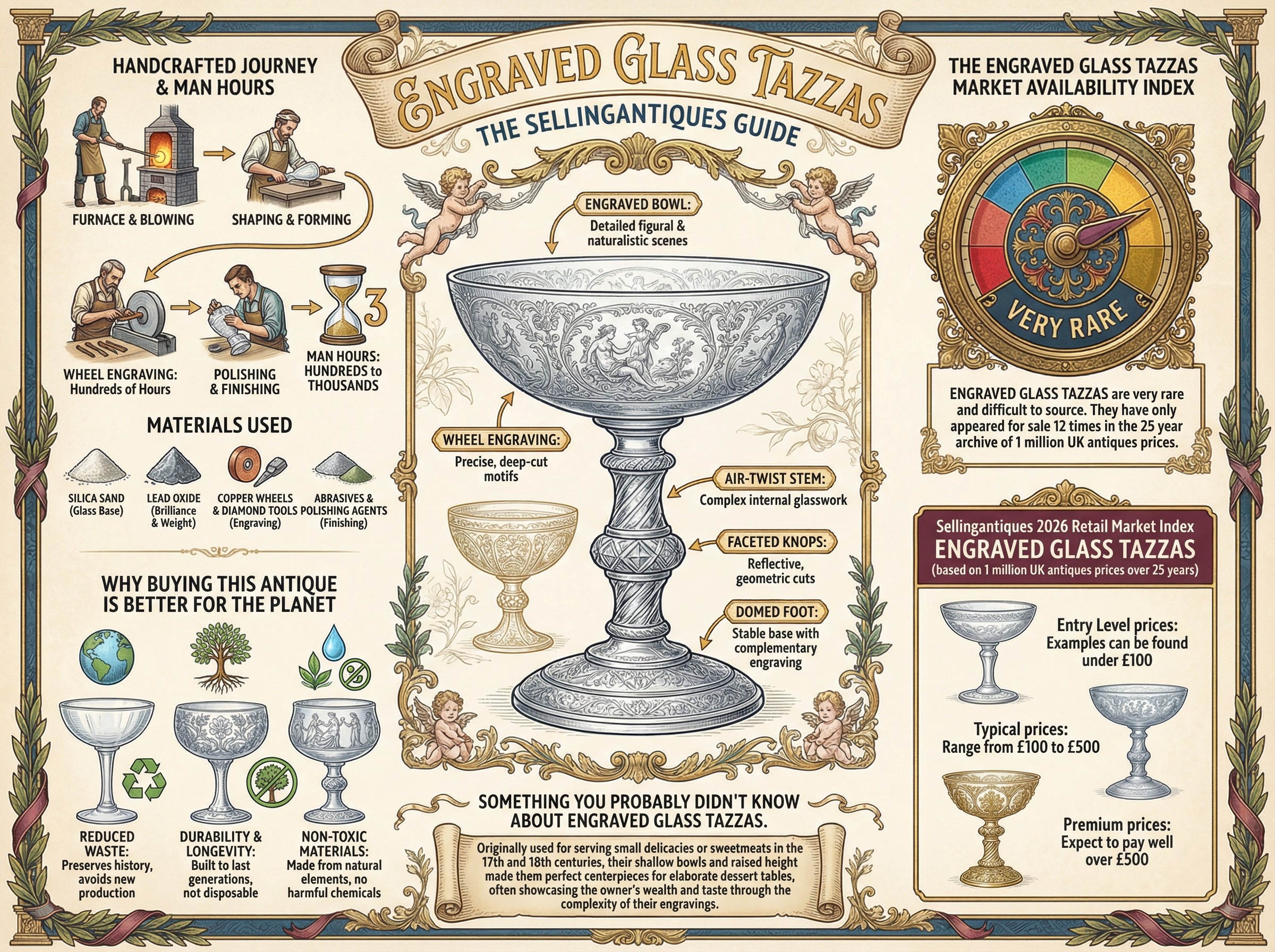 Engraved Glass Tazzas Guide Infographic
