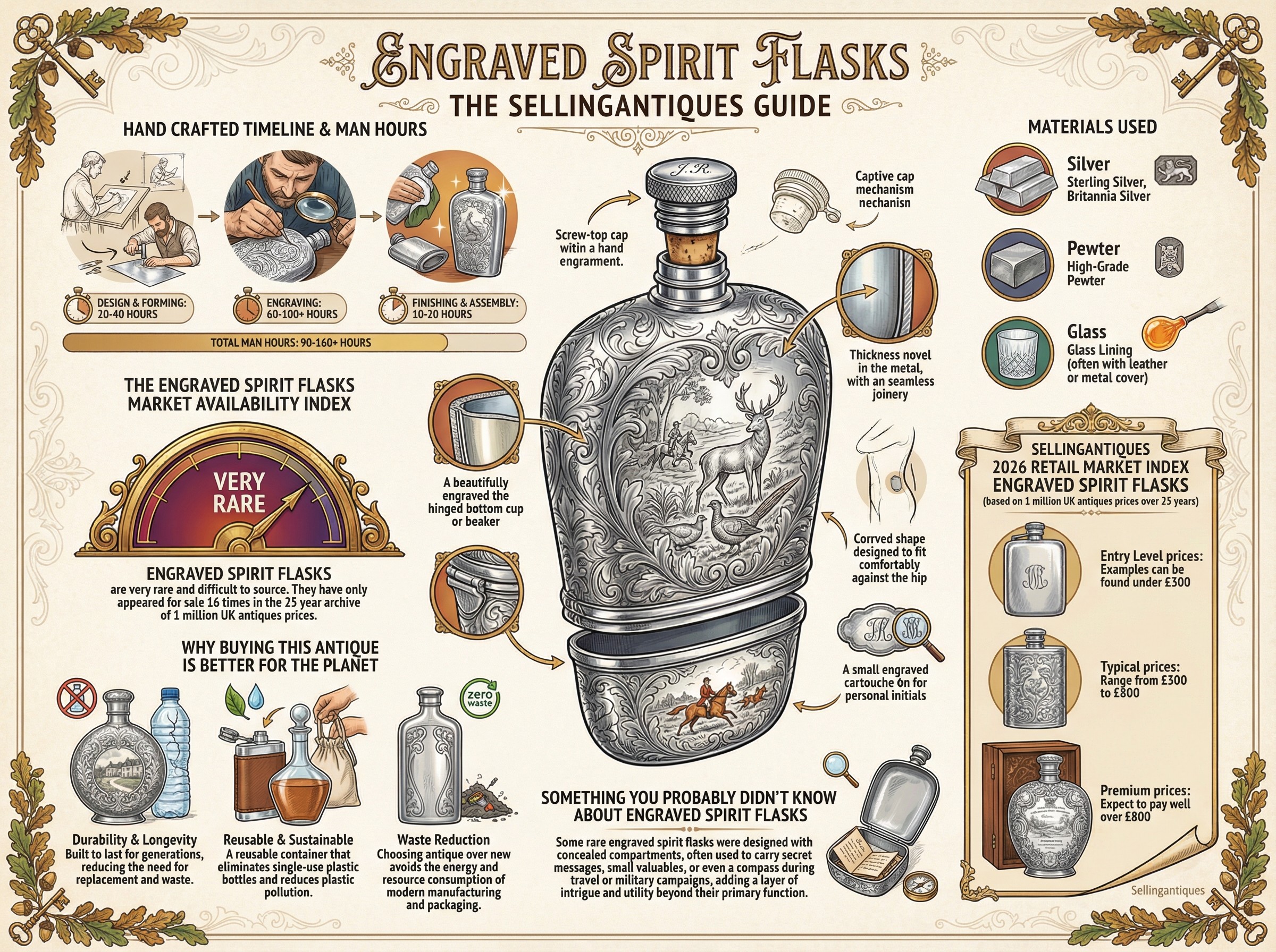 Engraved Spirit Flasks Guide Infographic