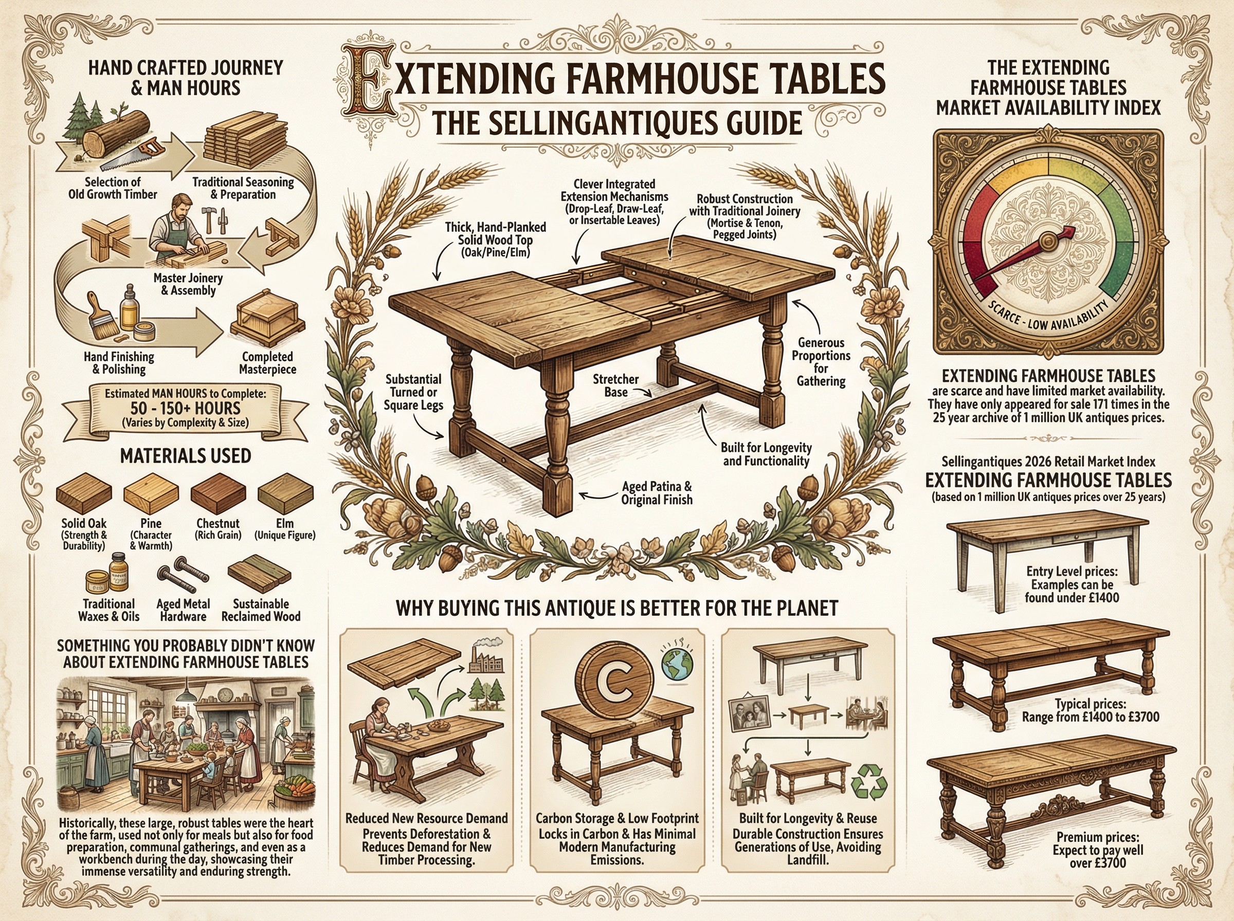 The Sellingantiques Guide to Extending Farmhouse Tables