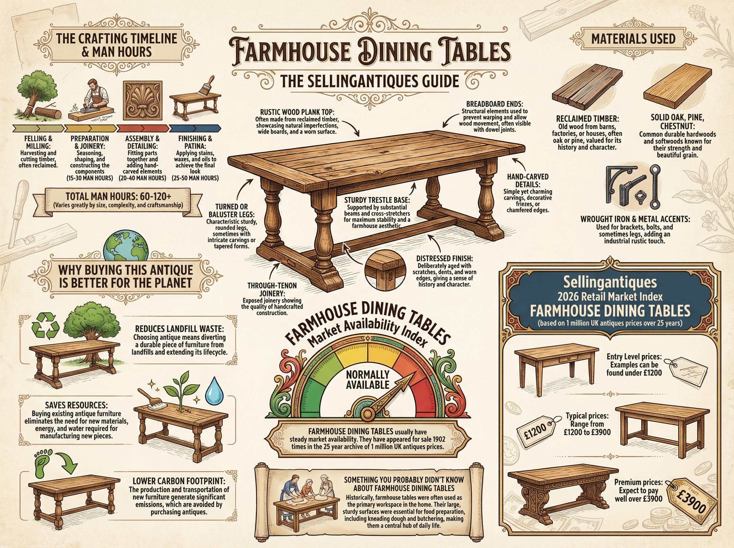 The Sellingantiques Guide to Farmhouse Dining Tables