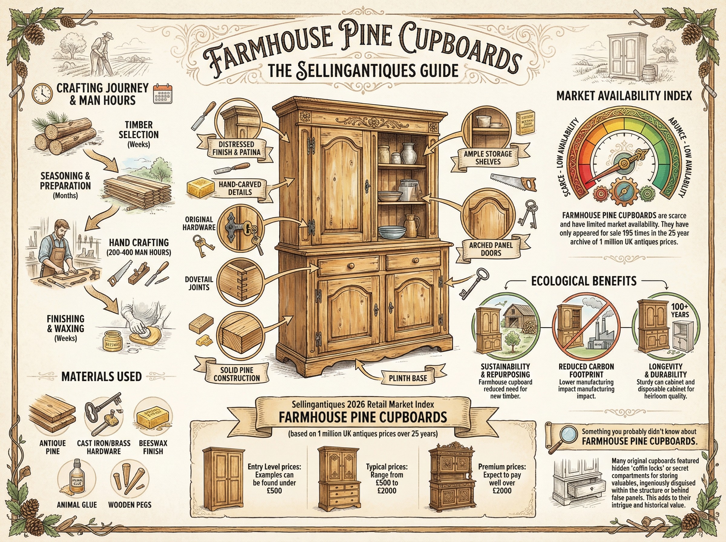 Farmhouse Pine Cupboards Guide Infographic