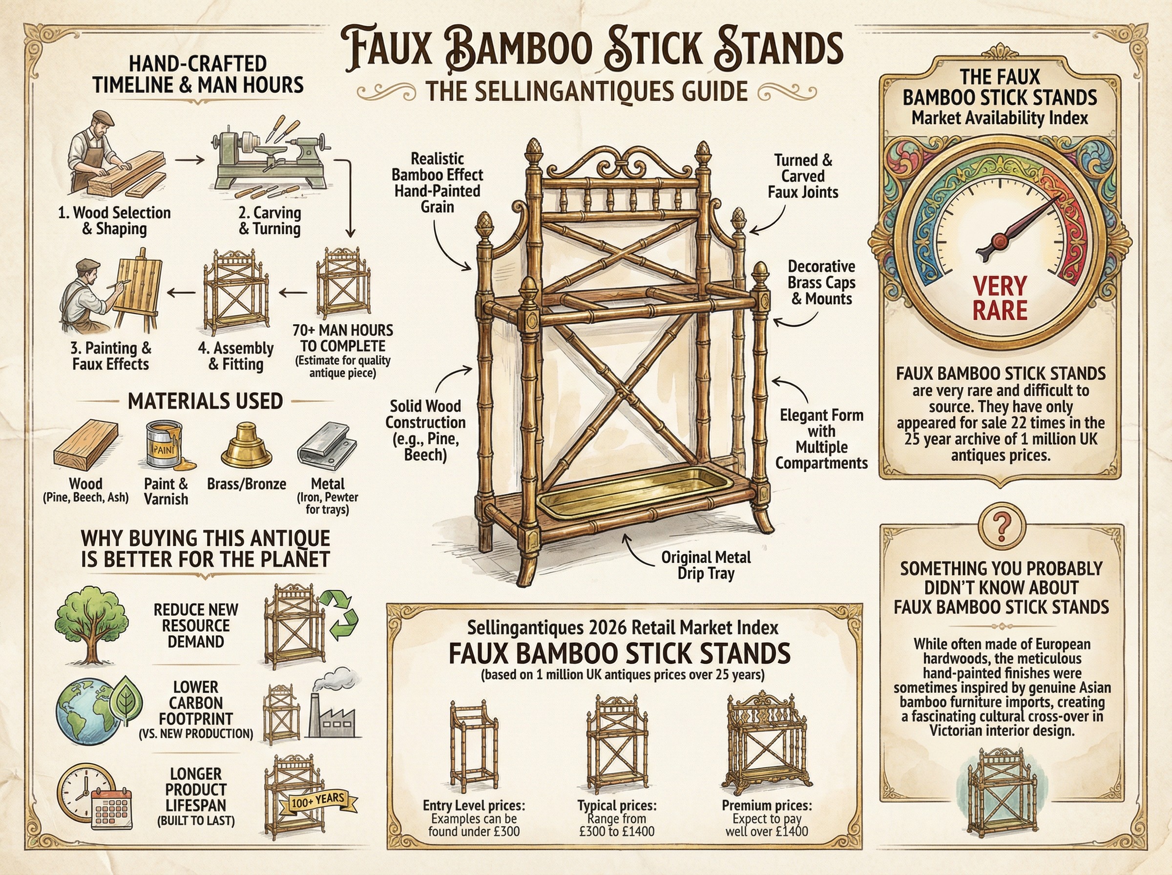 Faux Bamboo Stick Stands Guide Infographic