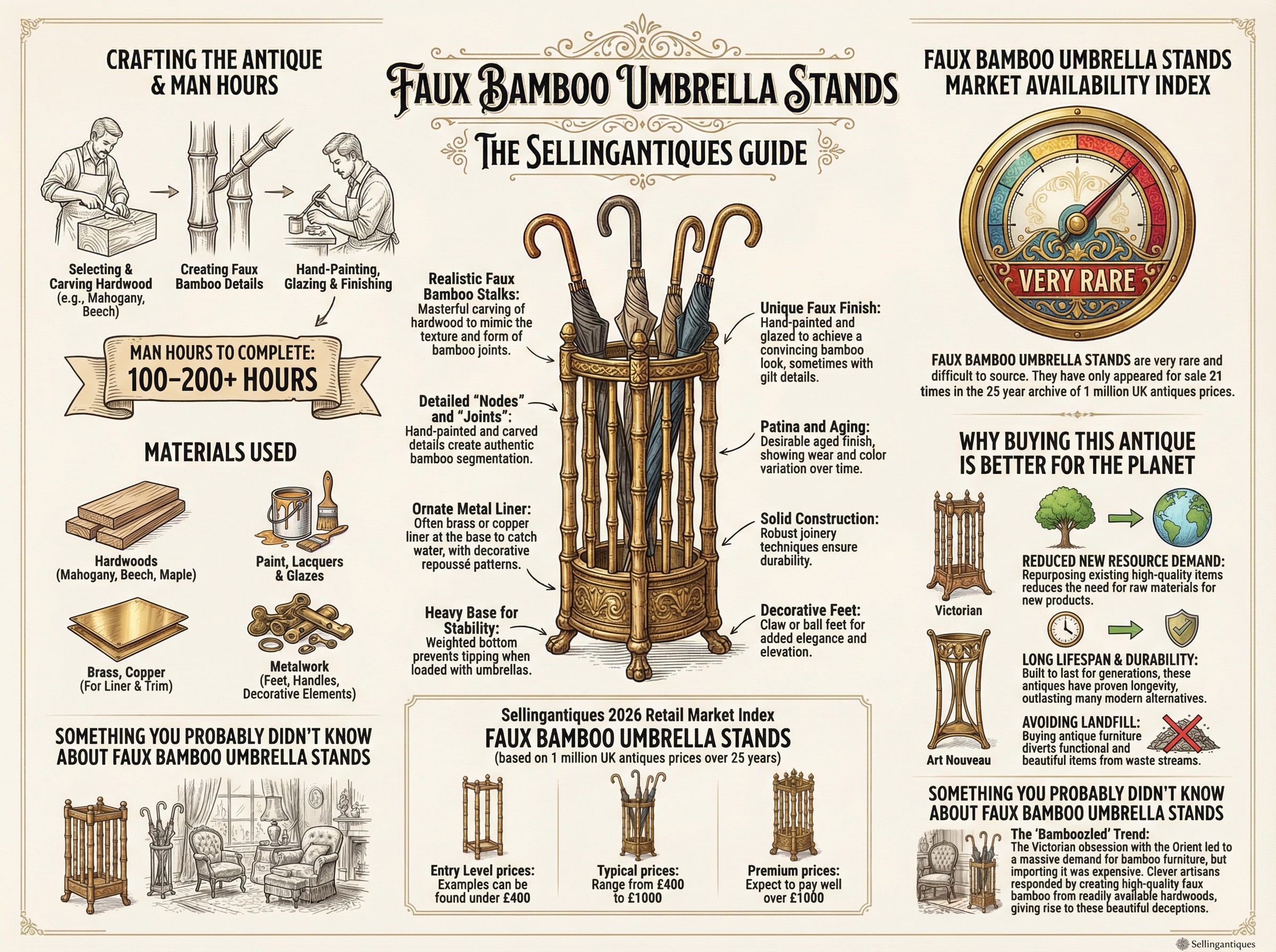 Faux Bamboo Umbrella Stands Guide Infographic