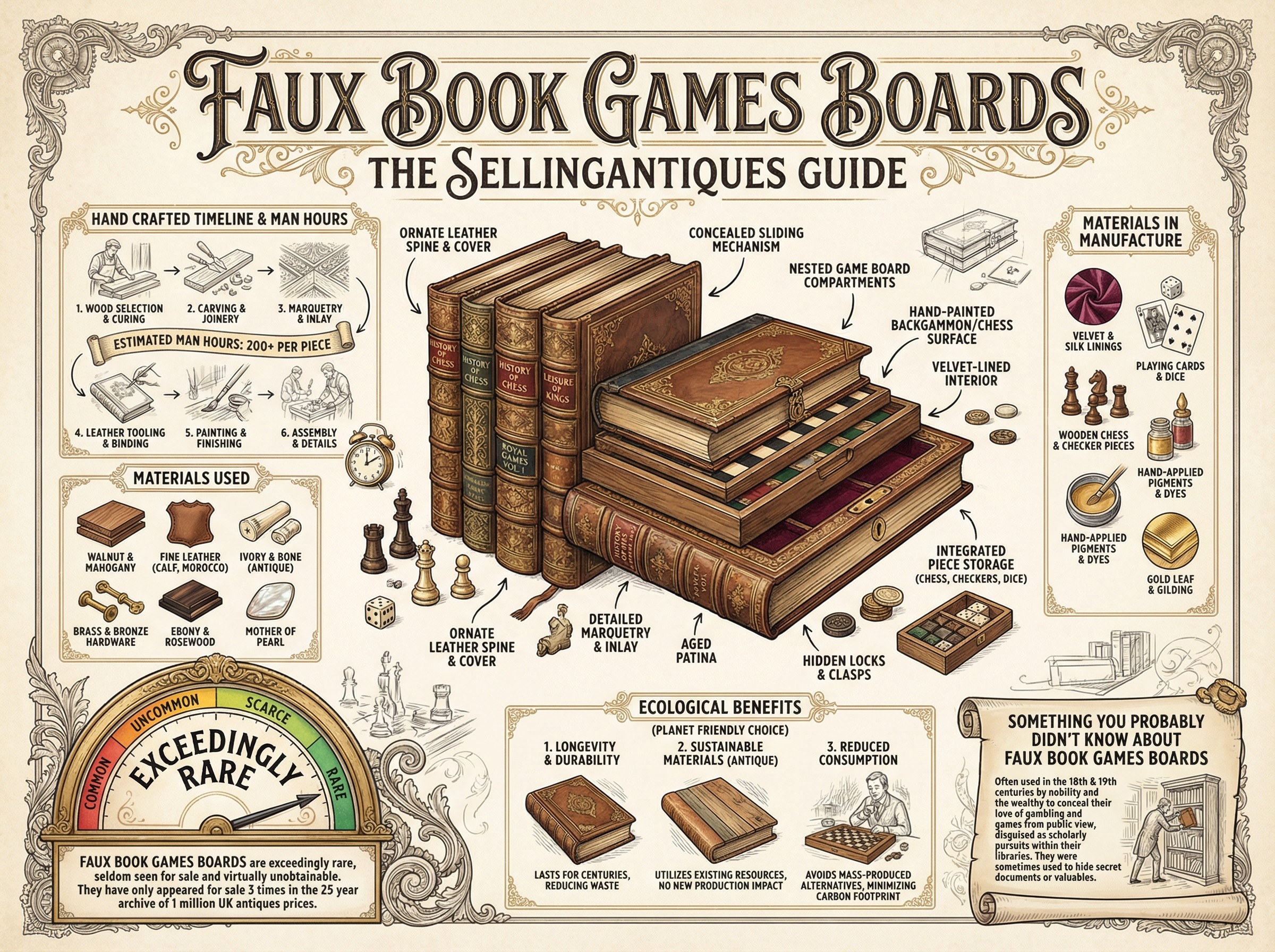 Faux Book Games Boards Guide Infographic