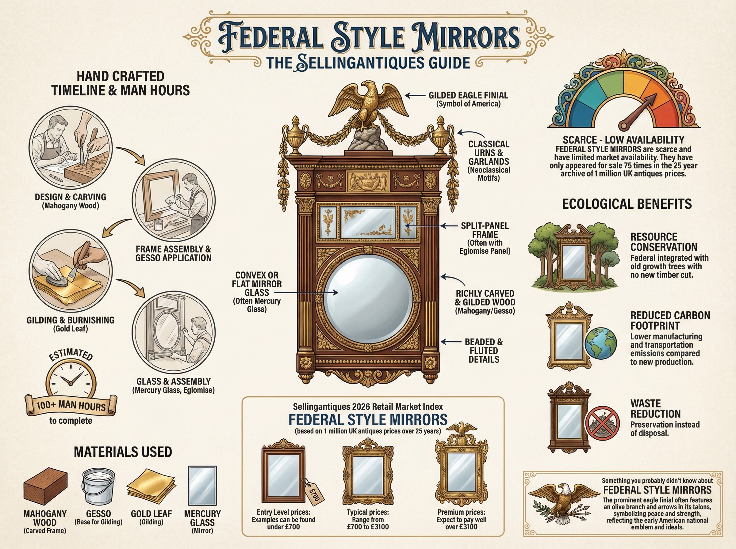 Federal Style Mirrors Guide Infographic