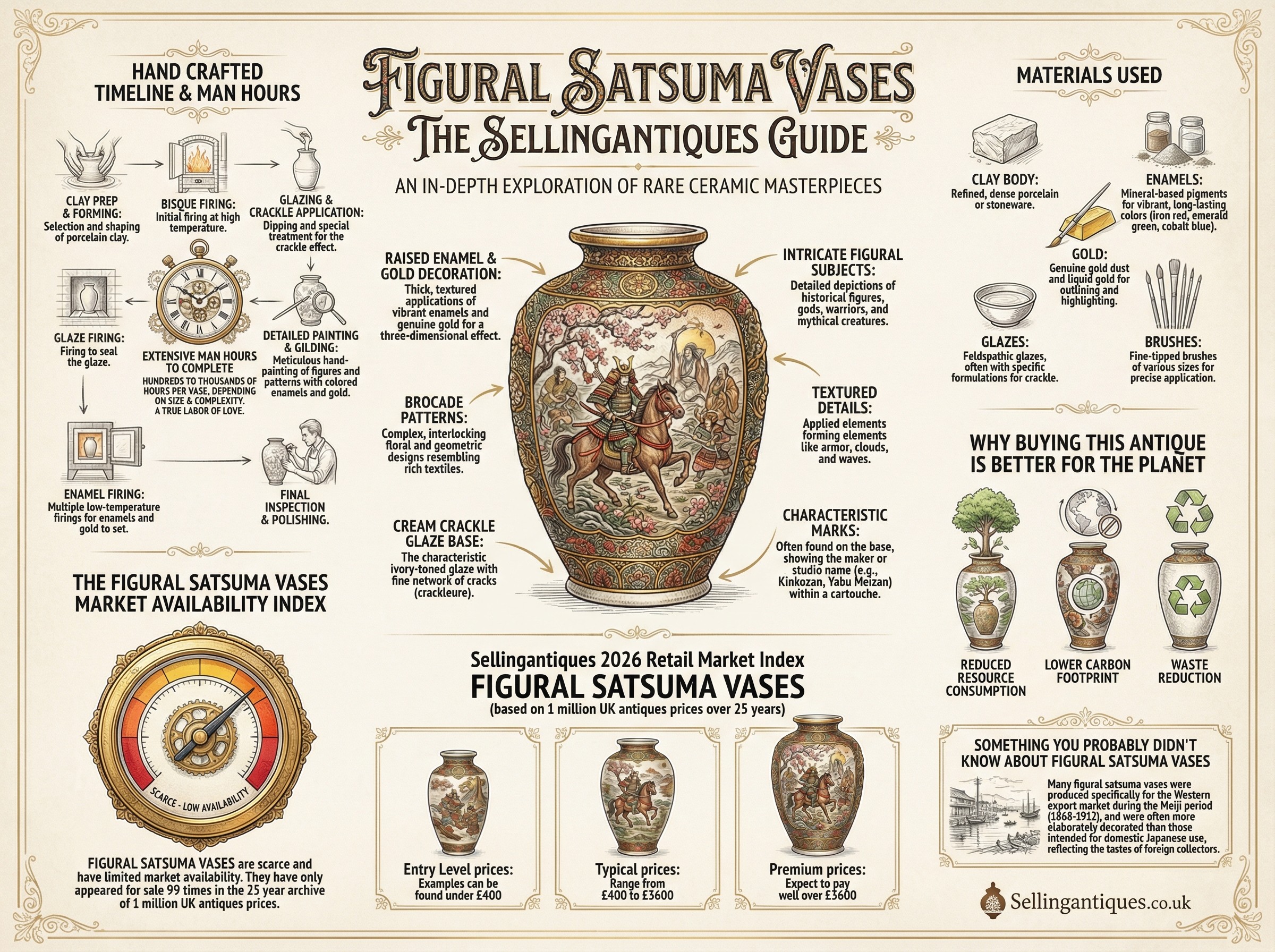 Figural Satsuma Vases Guide Infographic