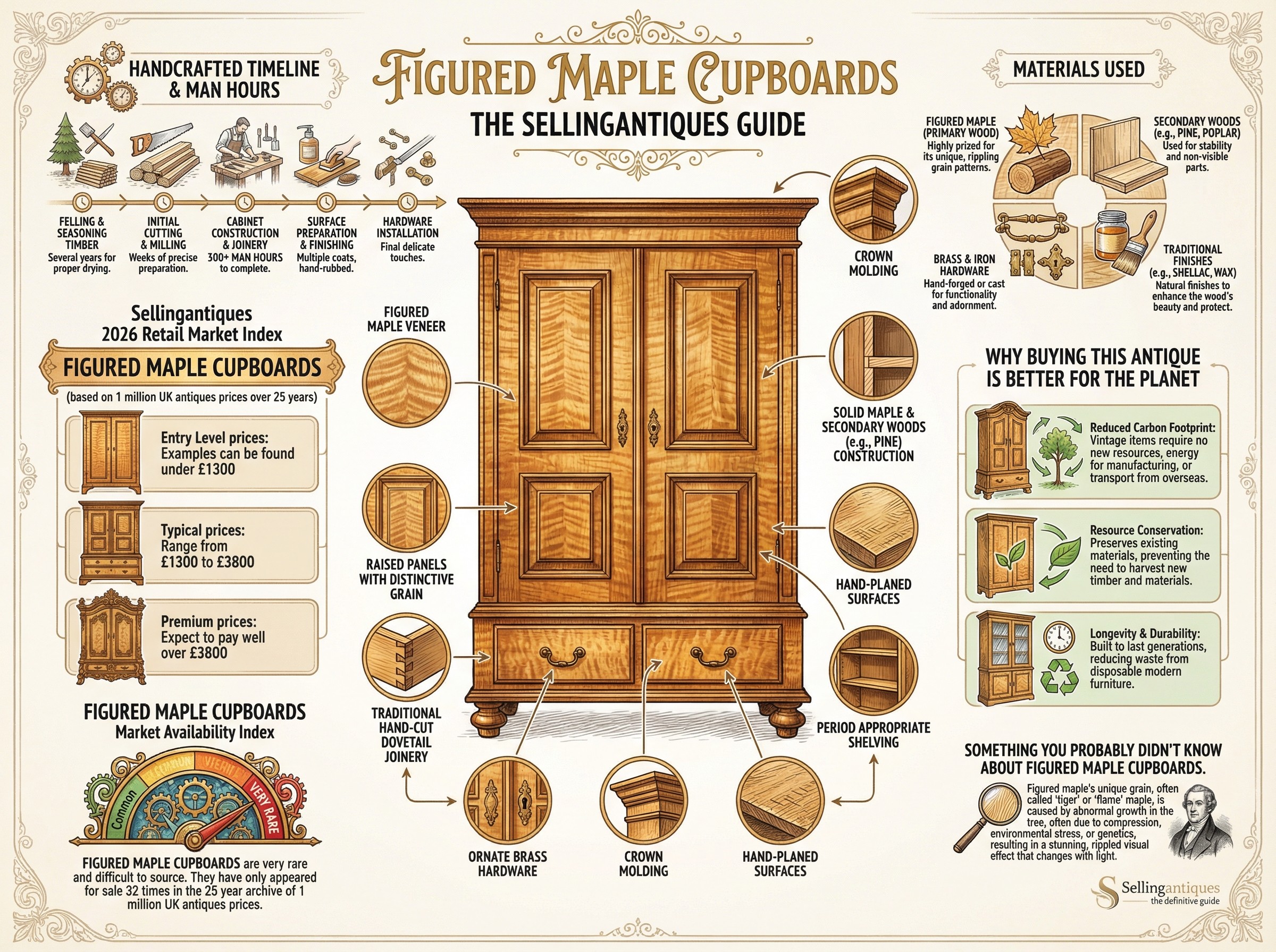 Figured Maple Cupboards Guide Infographic