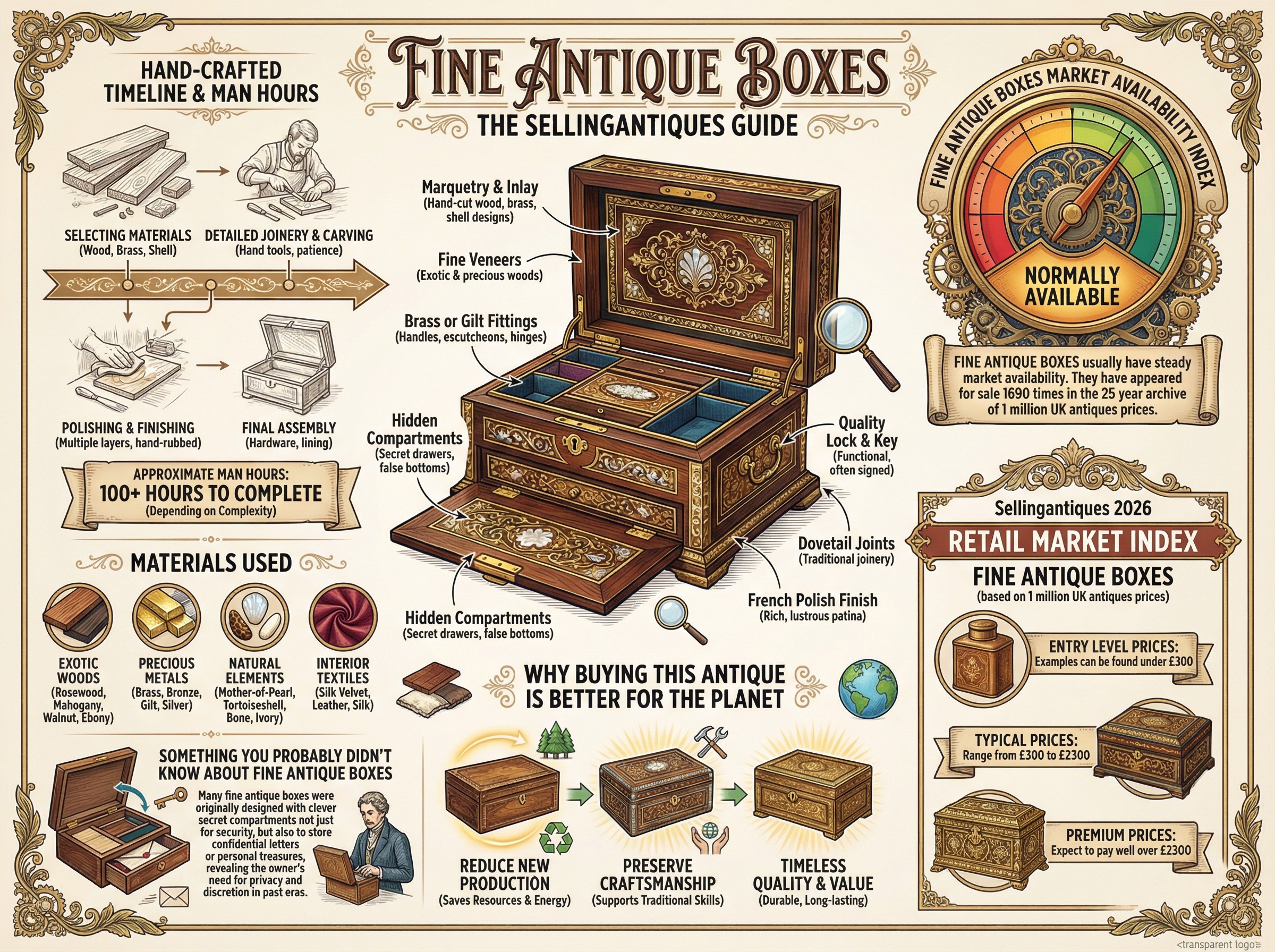 Fine Antique Boxes Guide Infographic