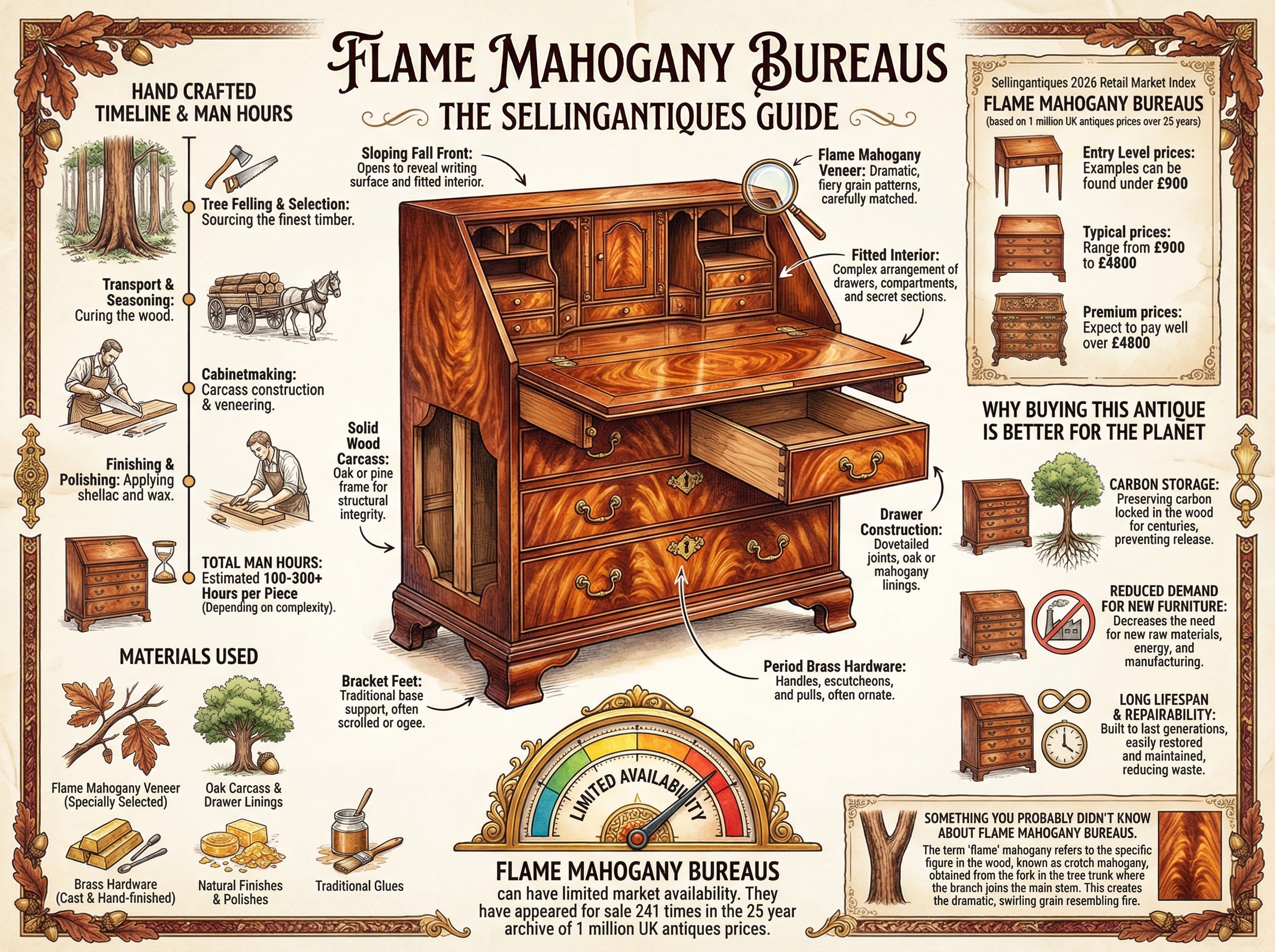 Flame Mahogany Bureaus Guide Infographic