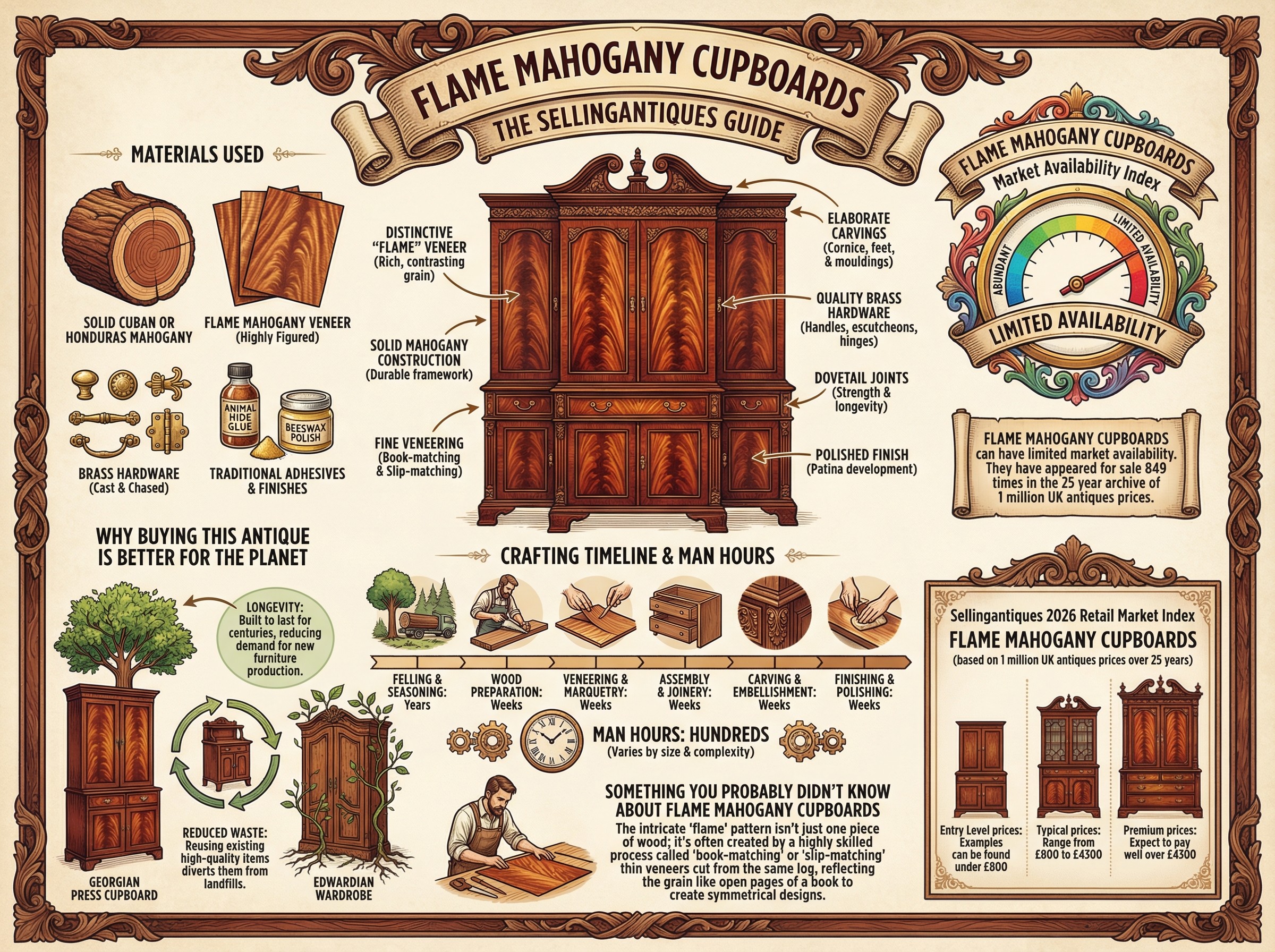 Flame Mahogany Cupboards Guide Infographic