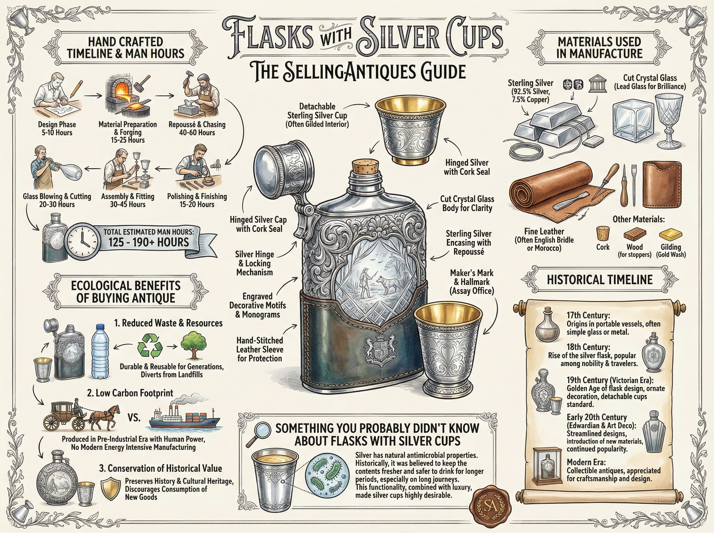 Flasks With Silver Cups Guide Infographic