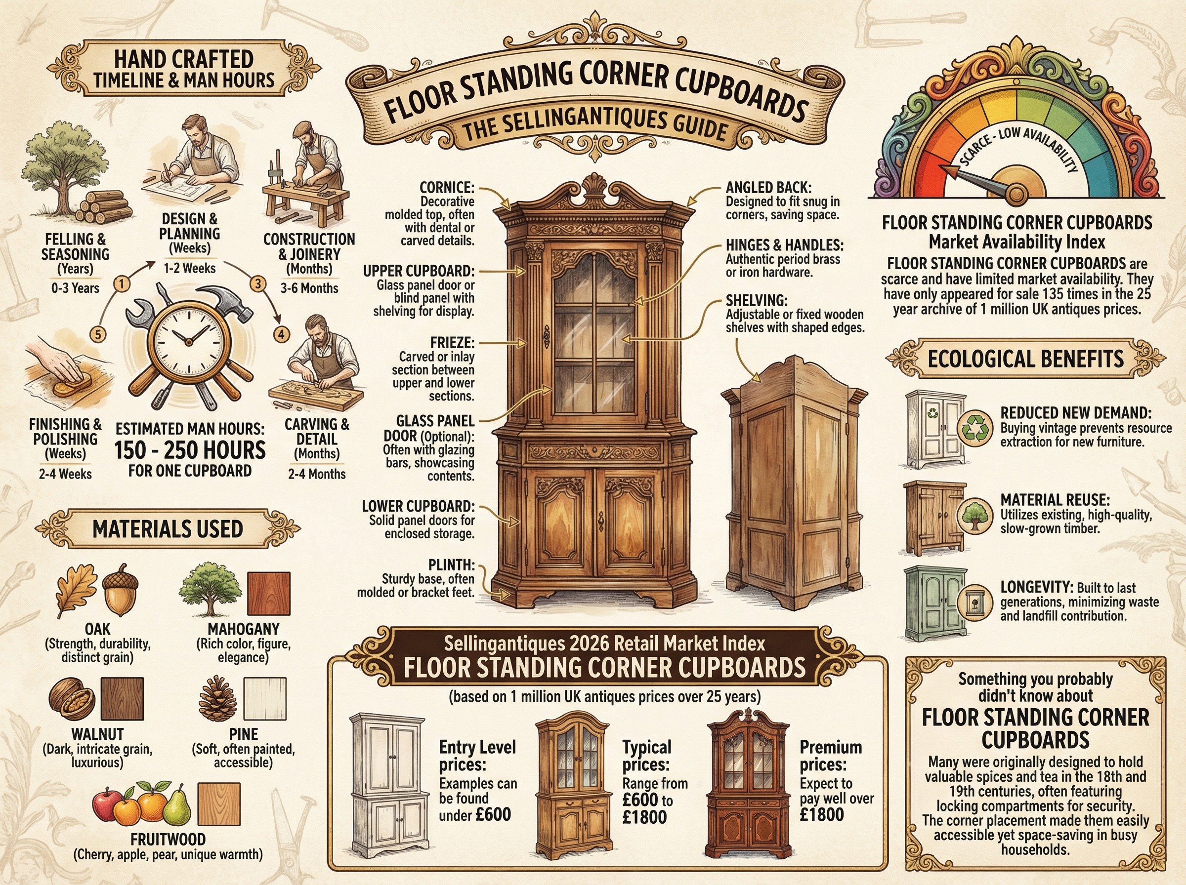Floor Standing Corner Cupboards Guide Infographic