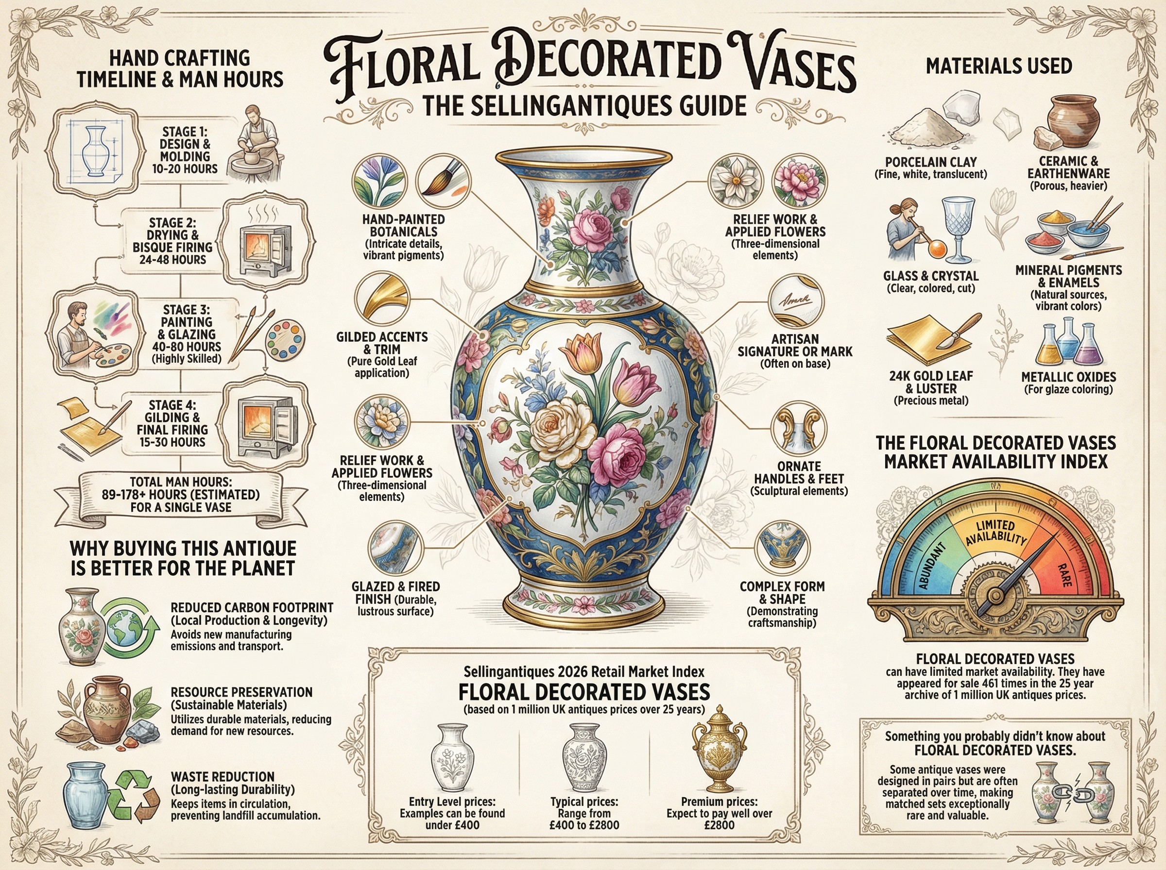 Floral Decorated Vases Guide Infographic
