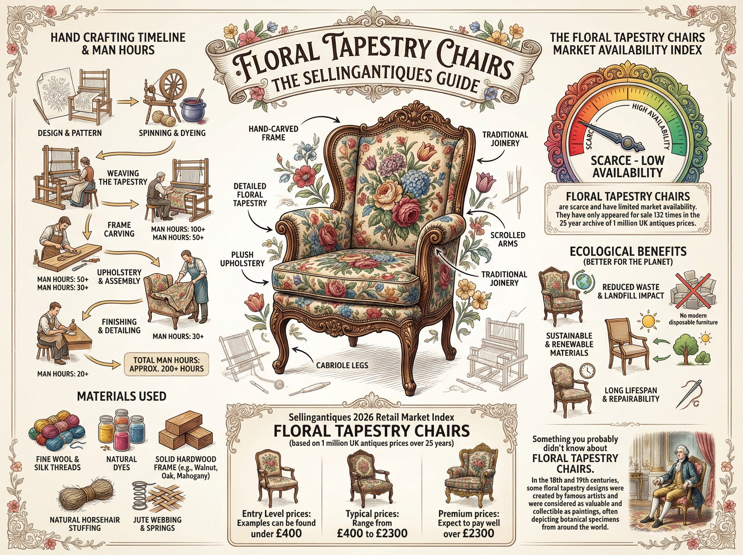 Floral Tapestry Chairs Guide Infographic