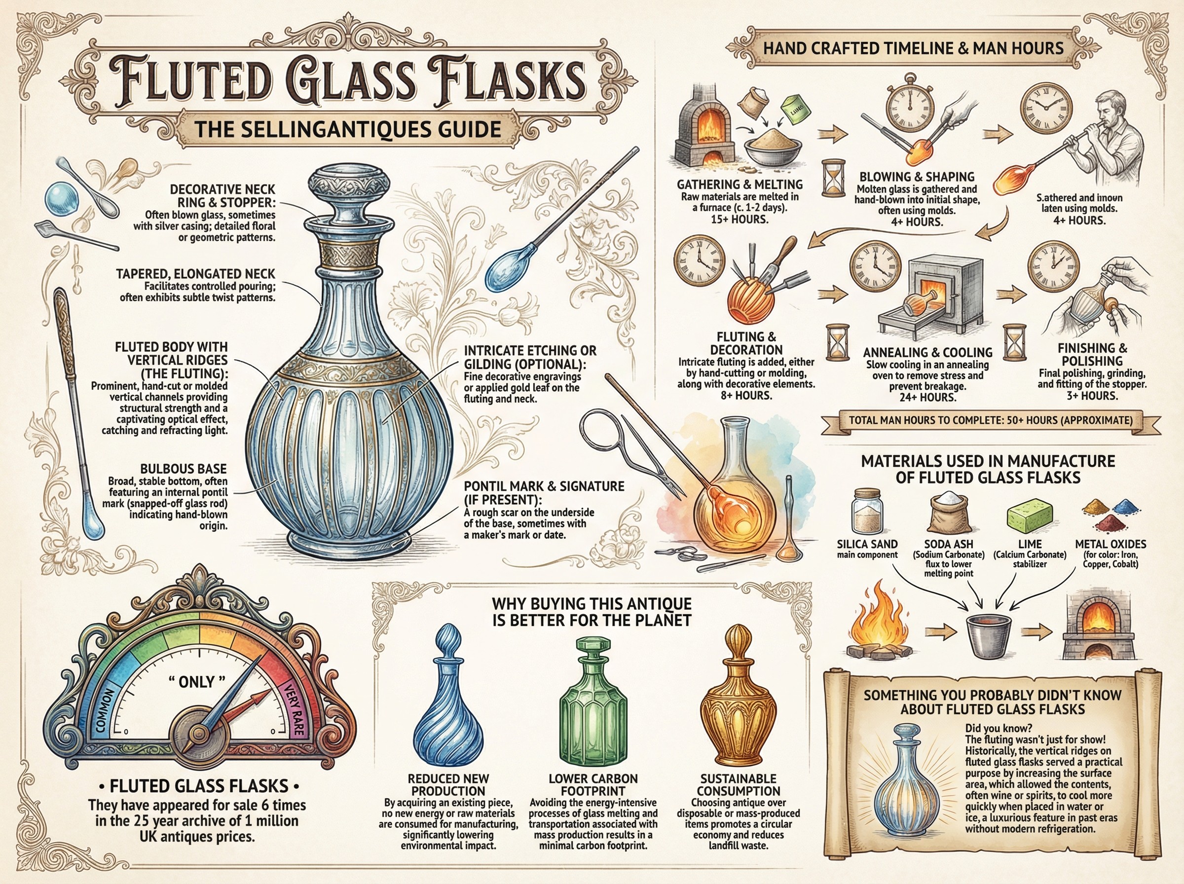 Fluted Glass Flasks Guide Infographic