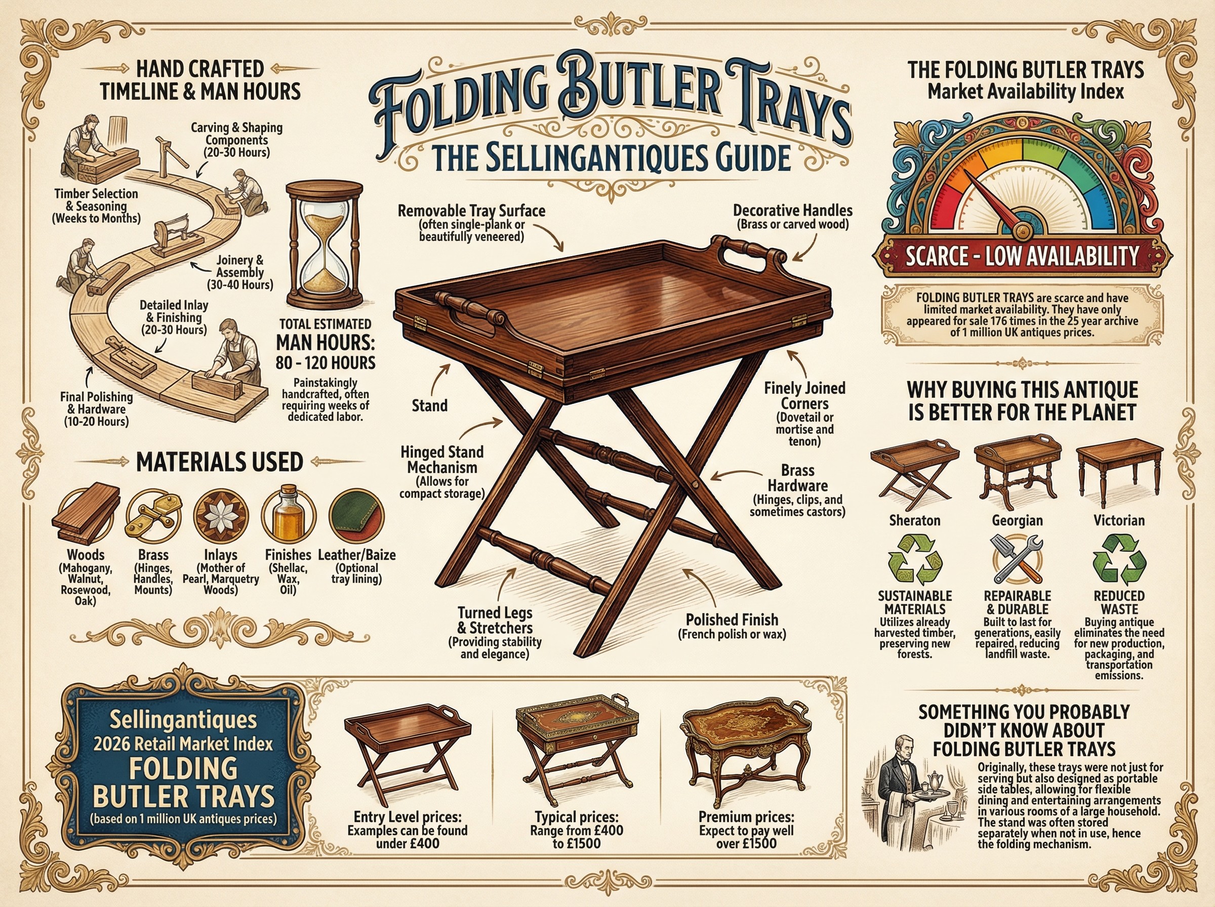 Folding Butler Trays Guide Infographic