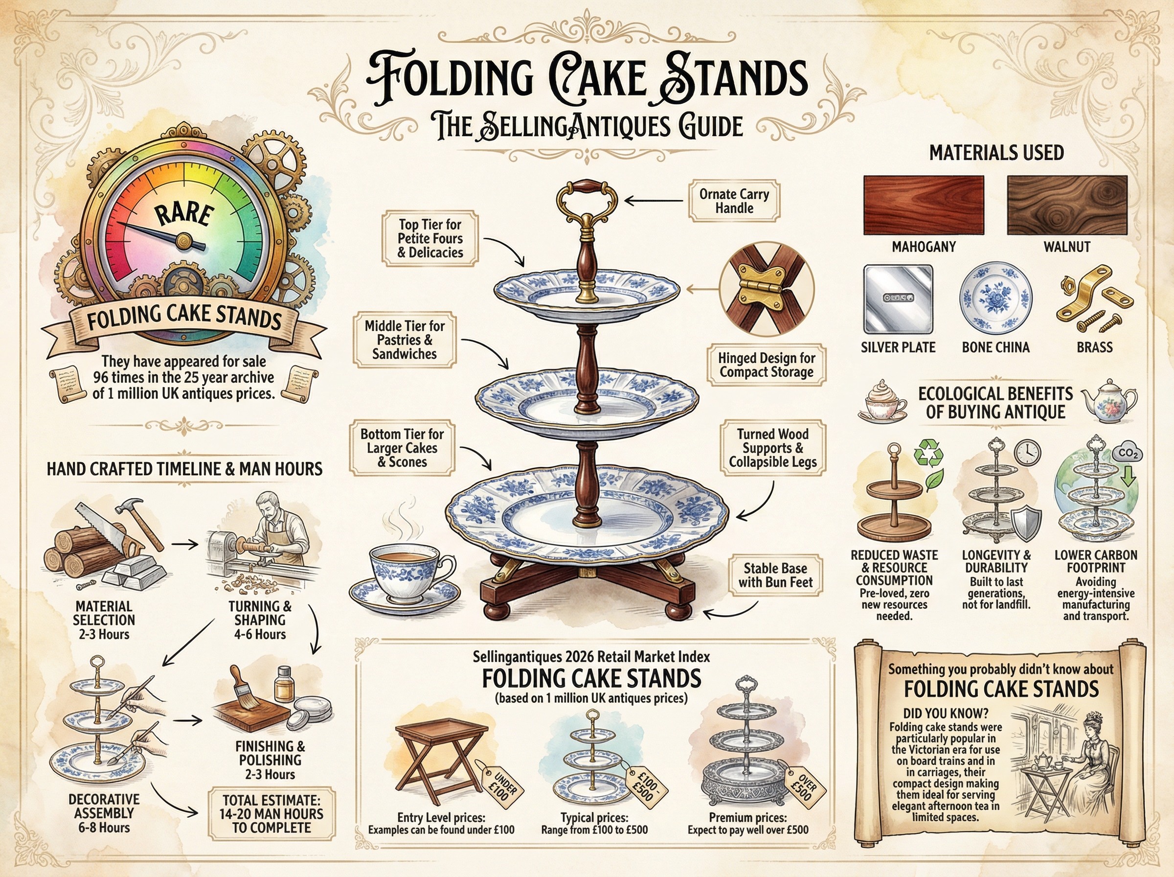 Folding Cake Stands Guide Infographic