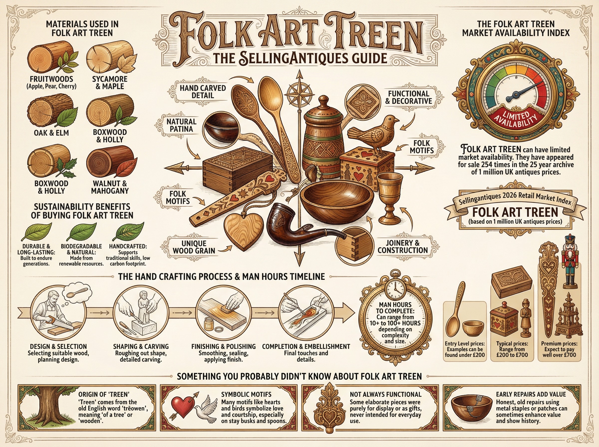 Folk Art Treen Guide Infographic