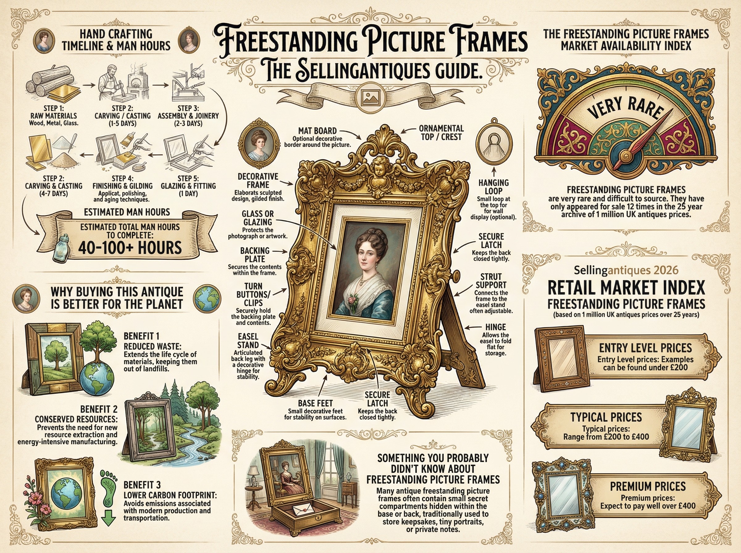 Freestanding Picture Frames Guide Infographic