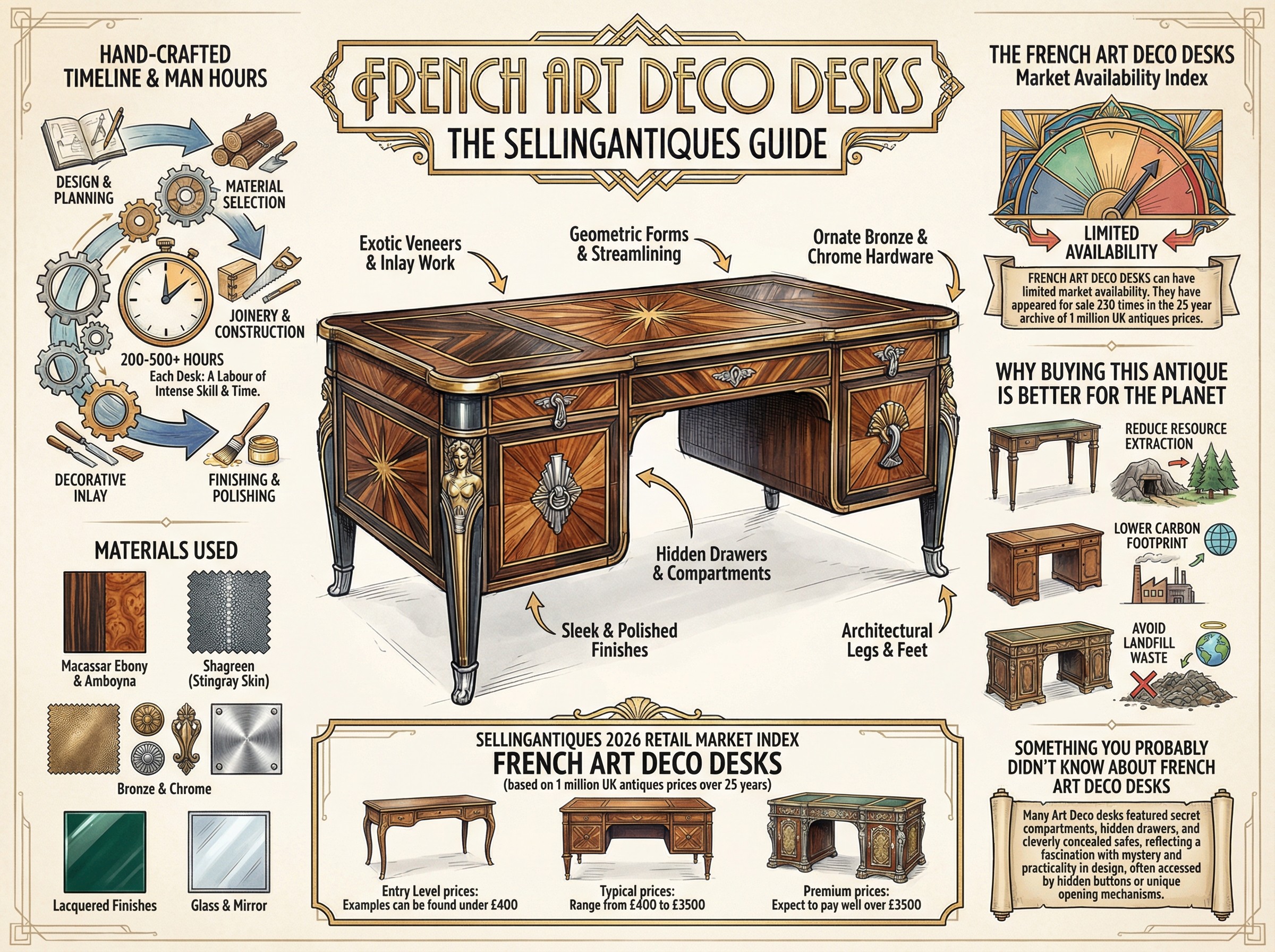 French Art Deco Desks Guide Infographic
