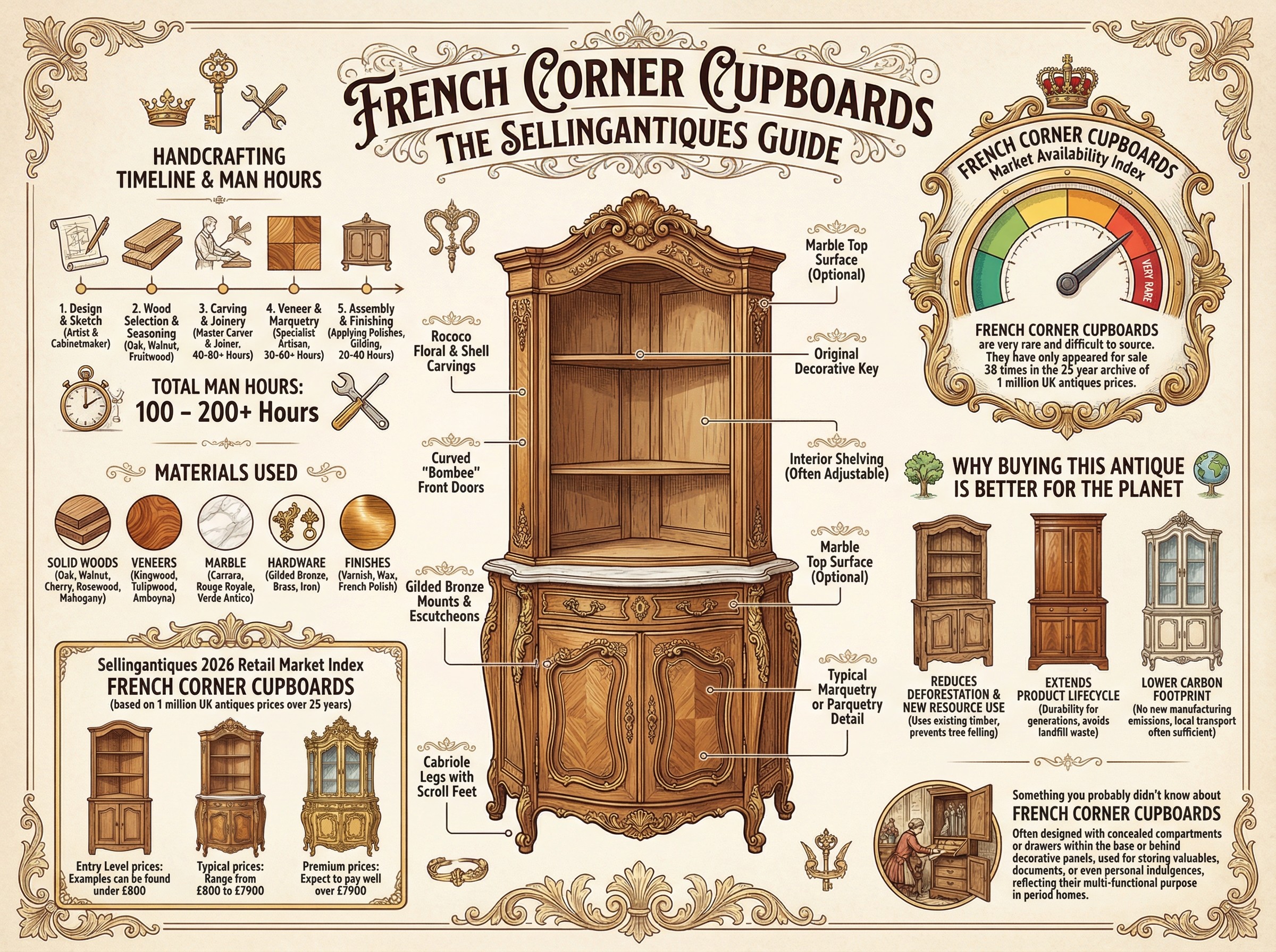 French Corner Cupboards Guide Infographic