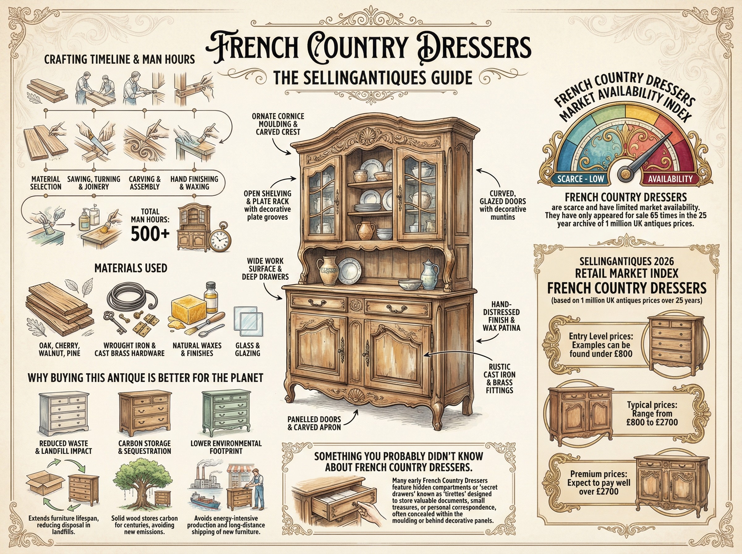 French Country Dressers Guide Infographic