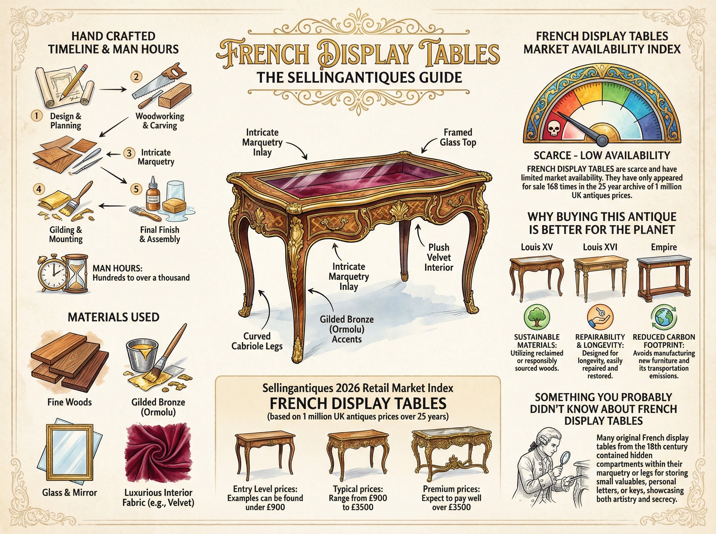 French Display Tables Guide Infographic