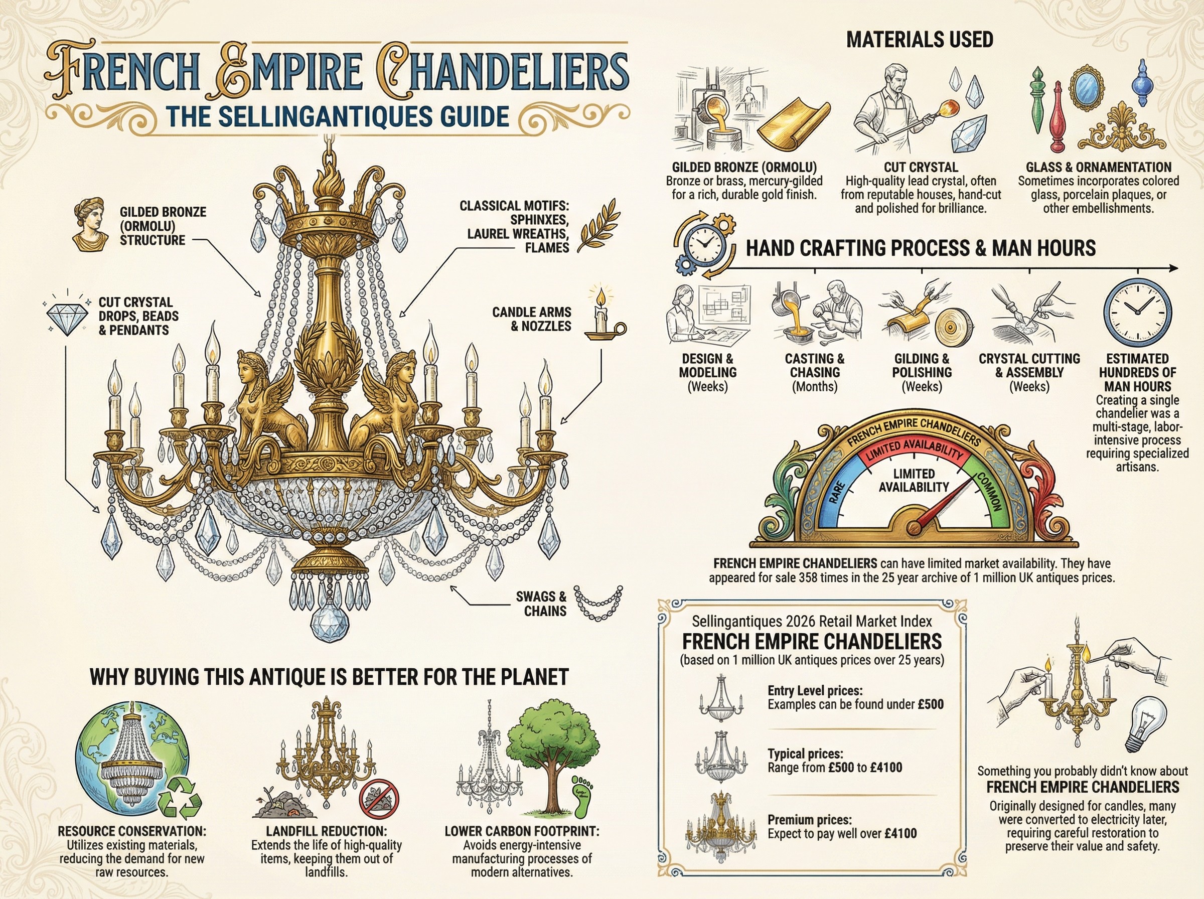 French Empire Chandeliers Guide Infographic