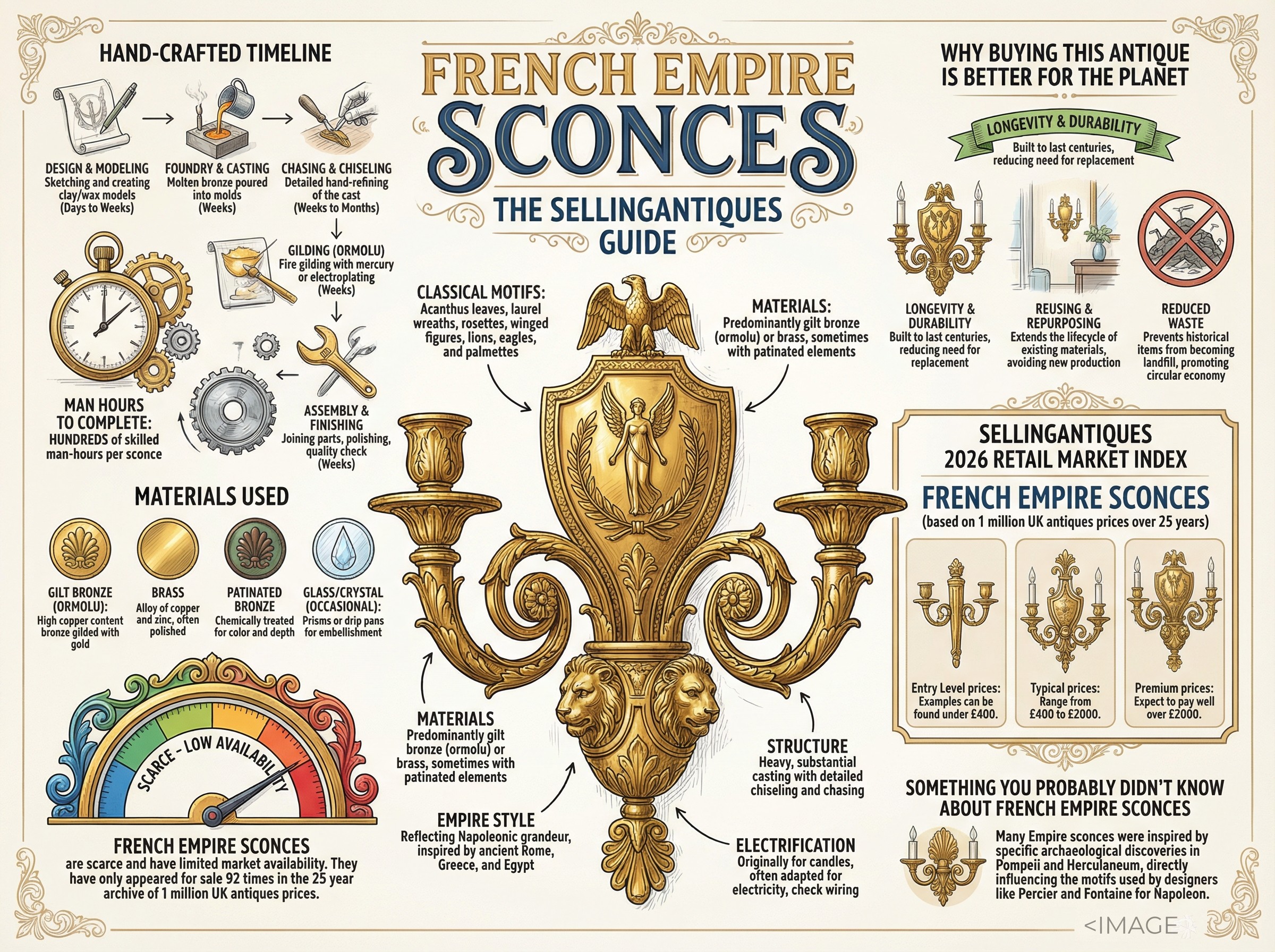 French Empire Sconces Guide Infographic
