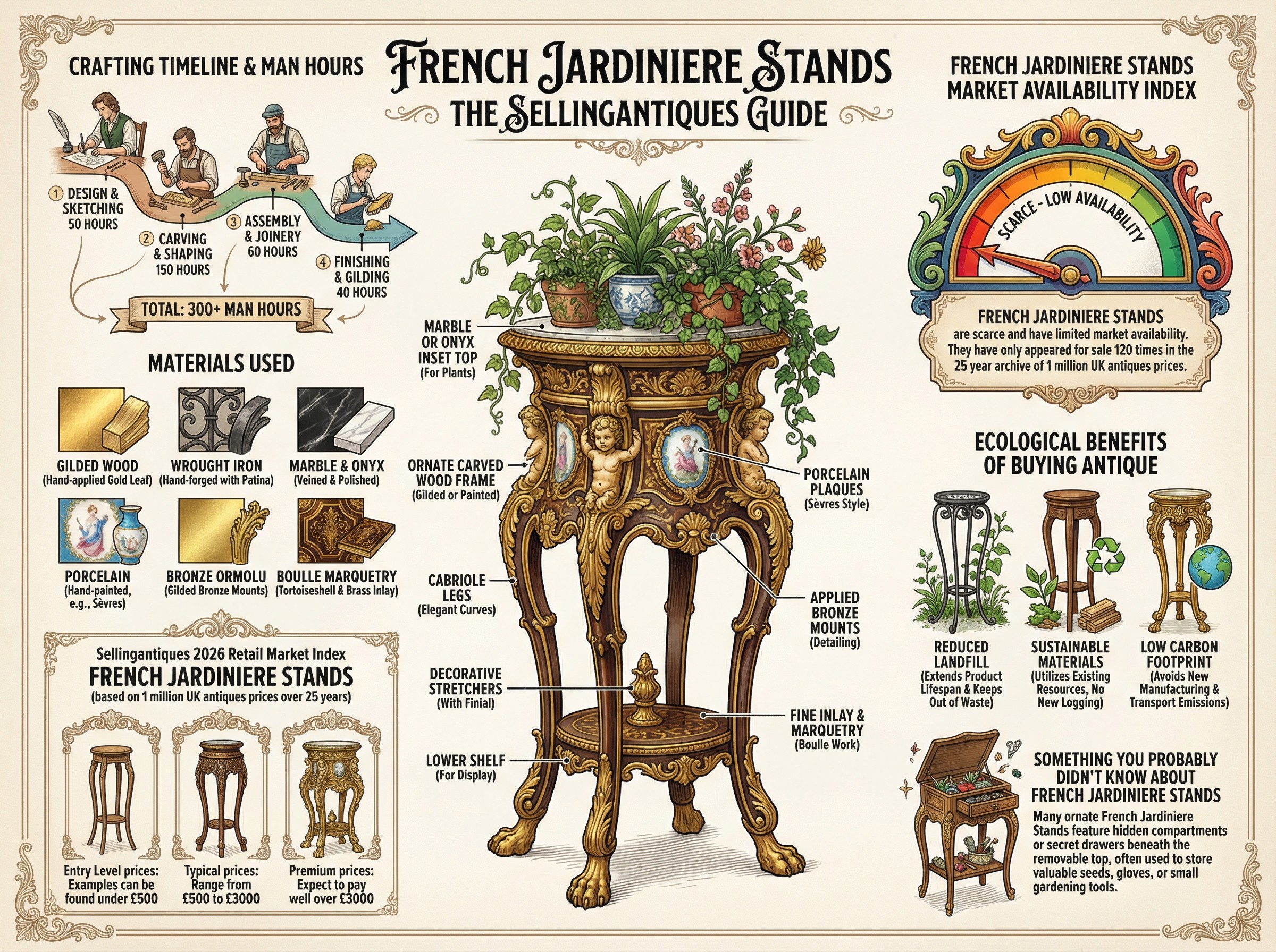 French Jardiniere Stands Guide Infographic