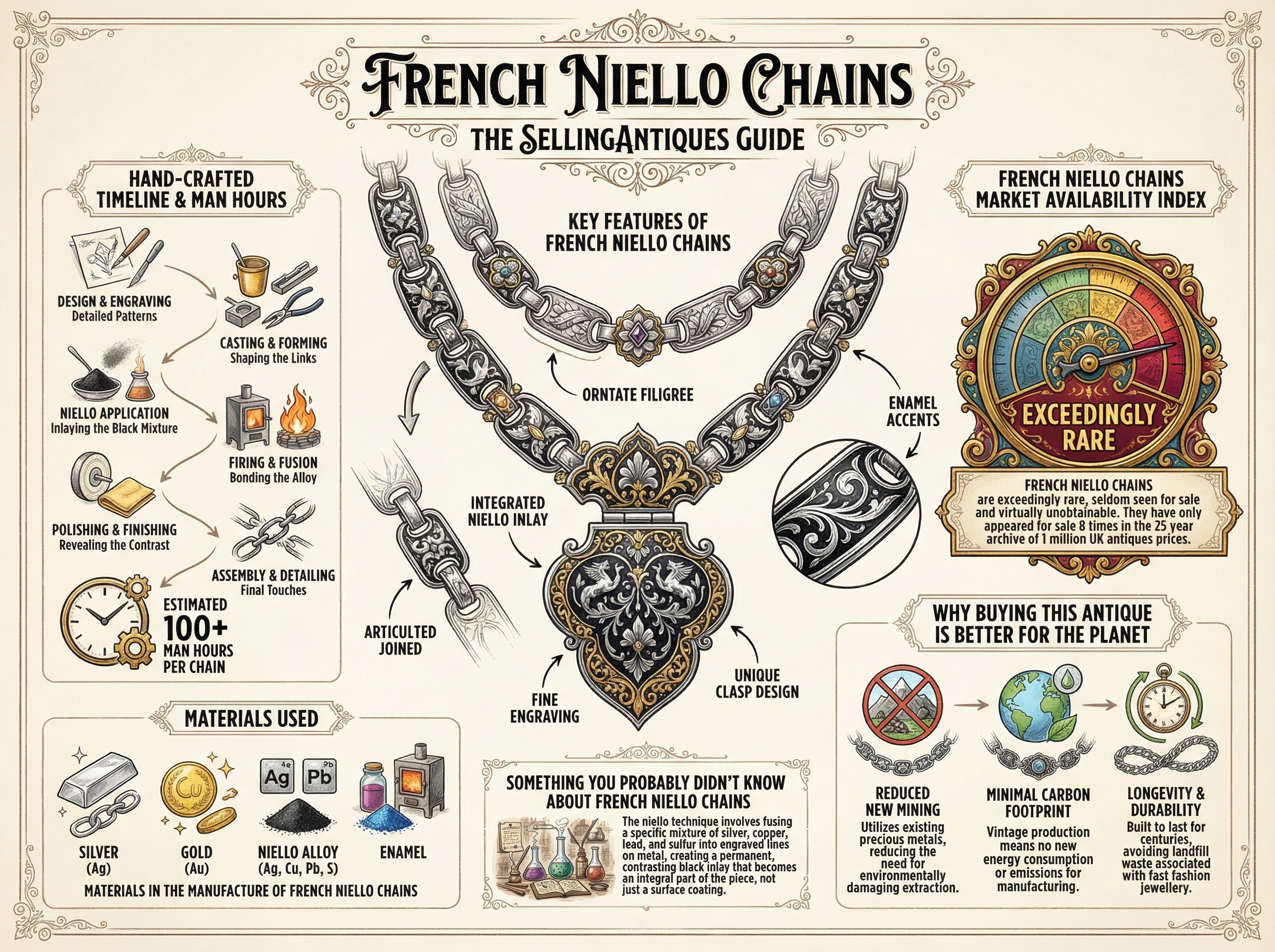 French Niello Chains Guide Infographic