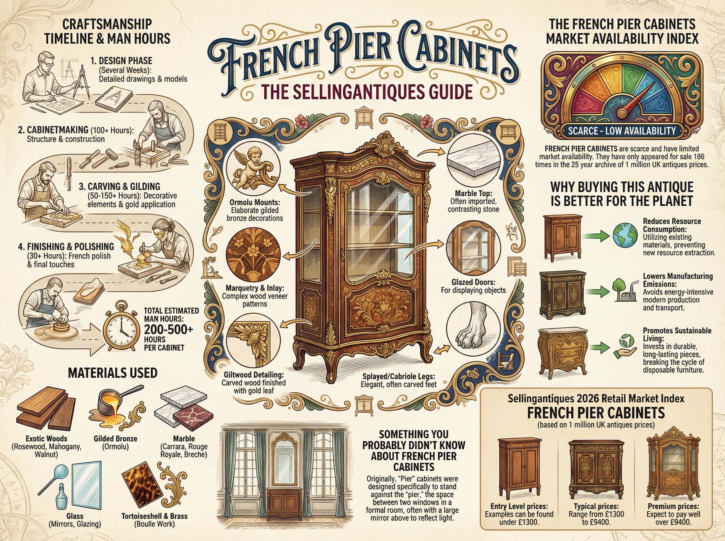 French Pier Cabinets Guide Infographic