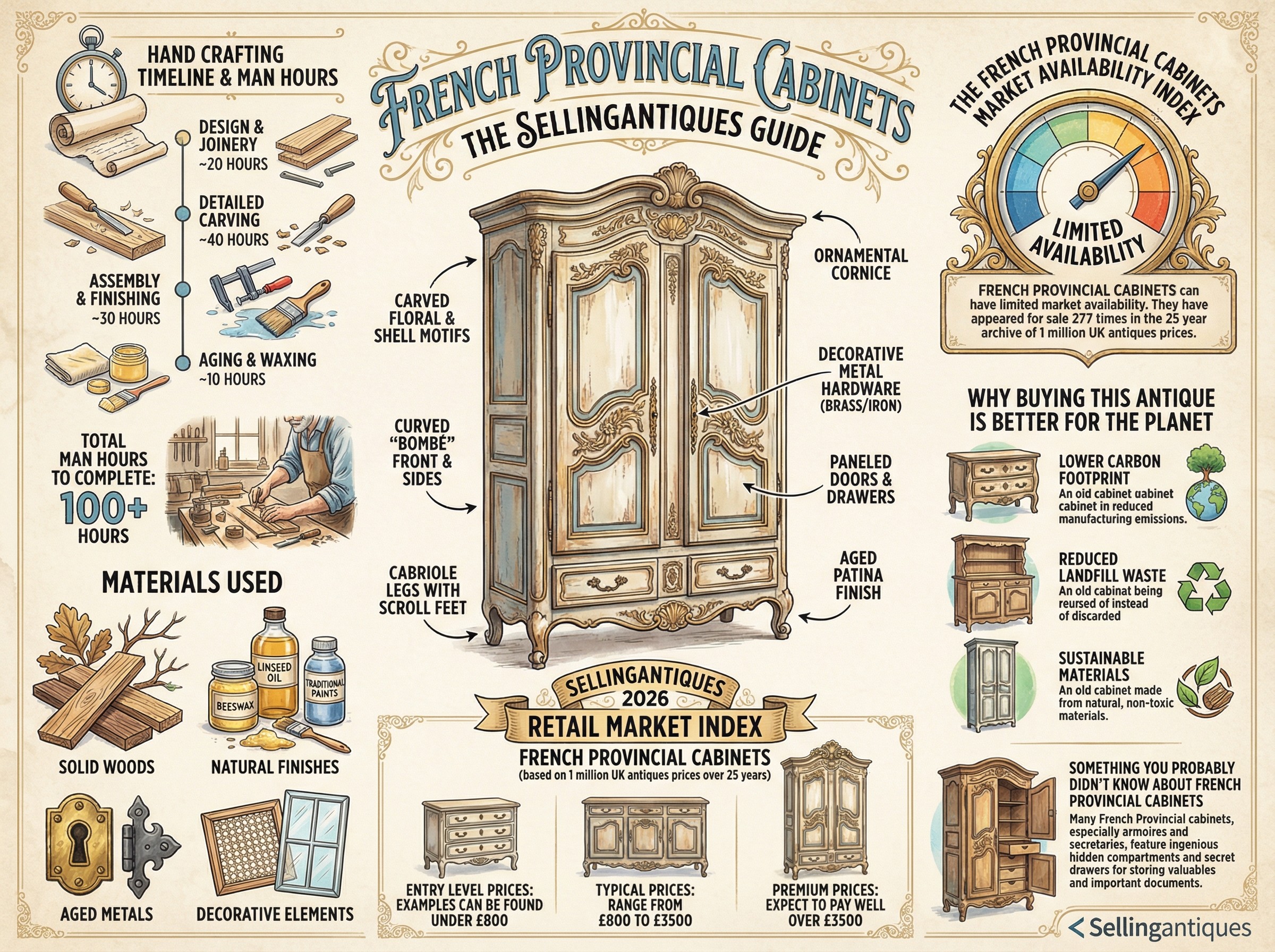 French Provincial Cabinets Guide Infographic