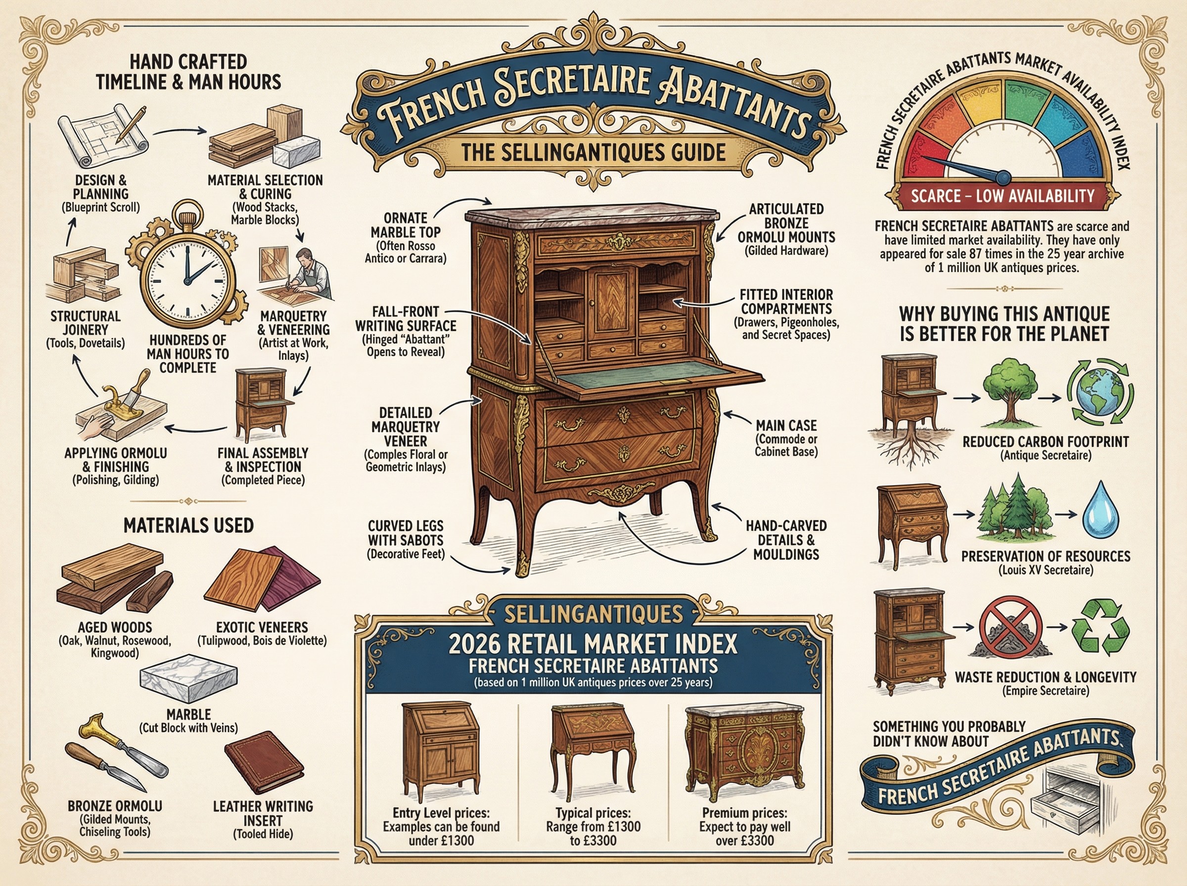 French Secretaire Abattants Guide Infographic
