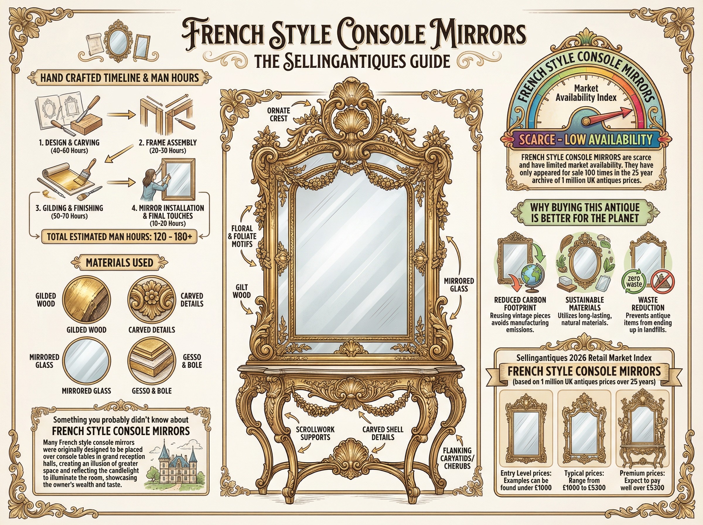 French Style Console Mirrors Guide Infographic