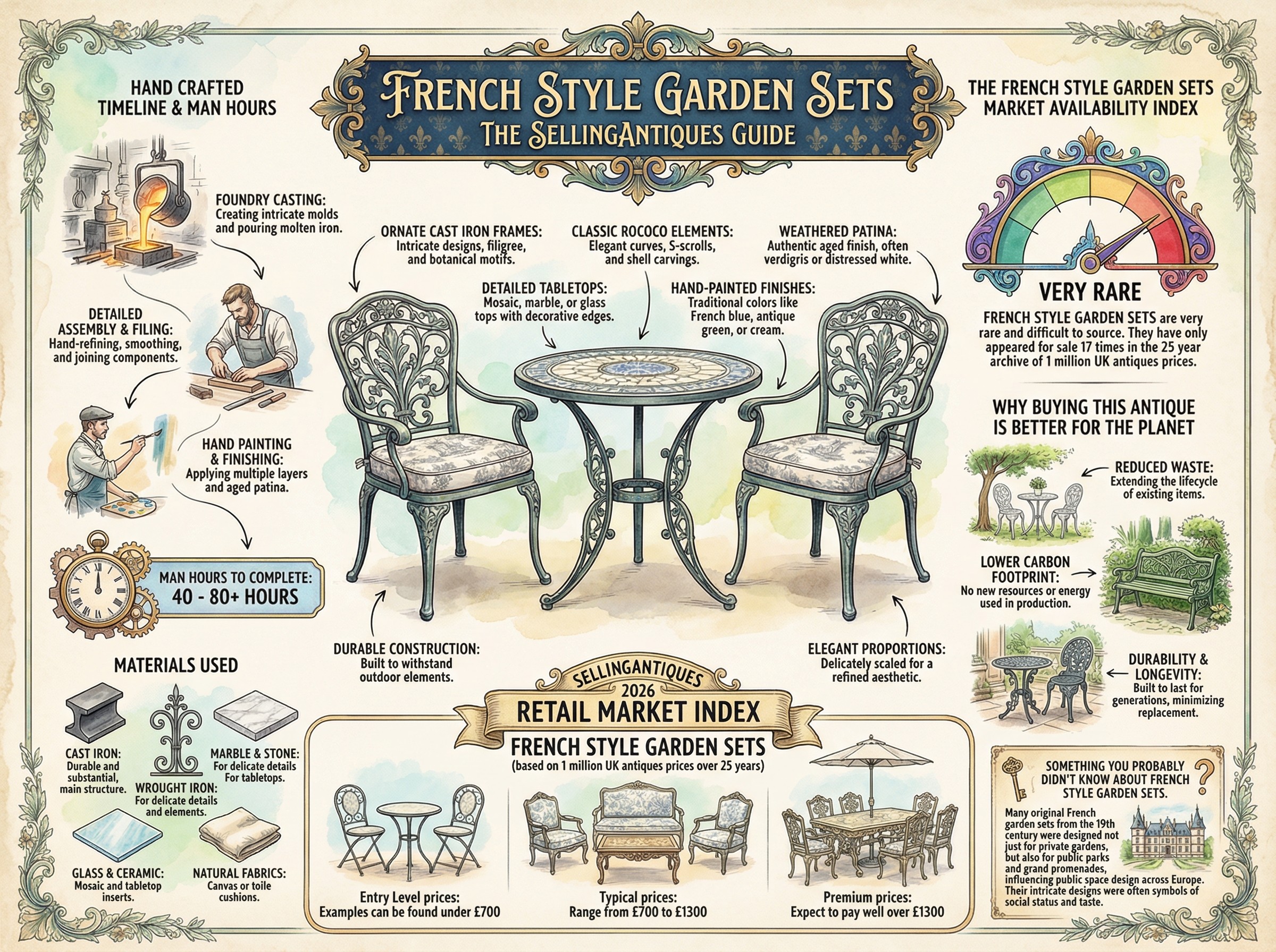 French Style Garden Sets Guide Infographic