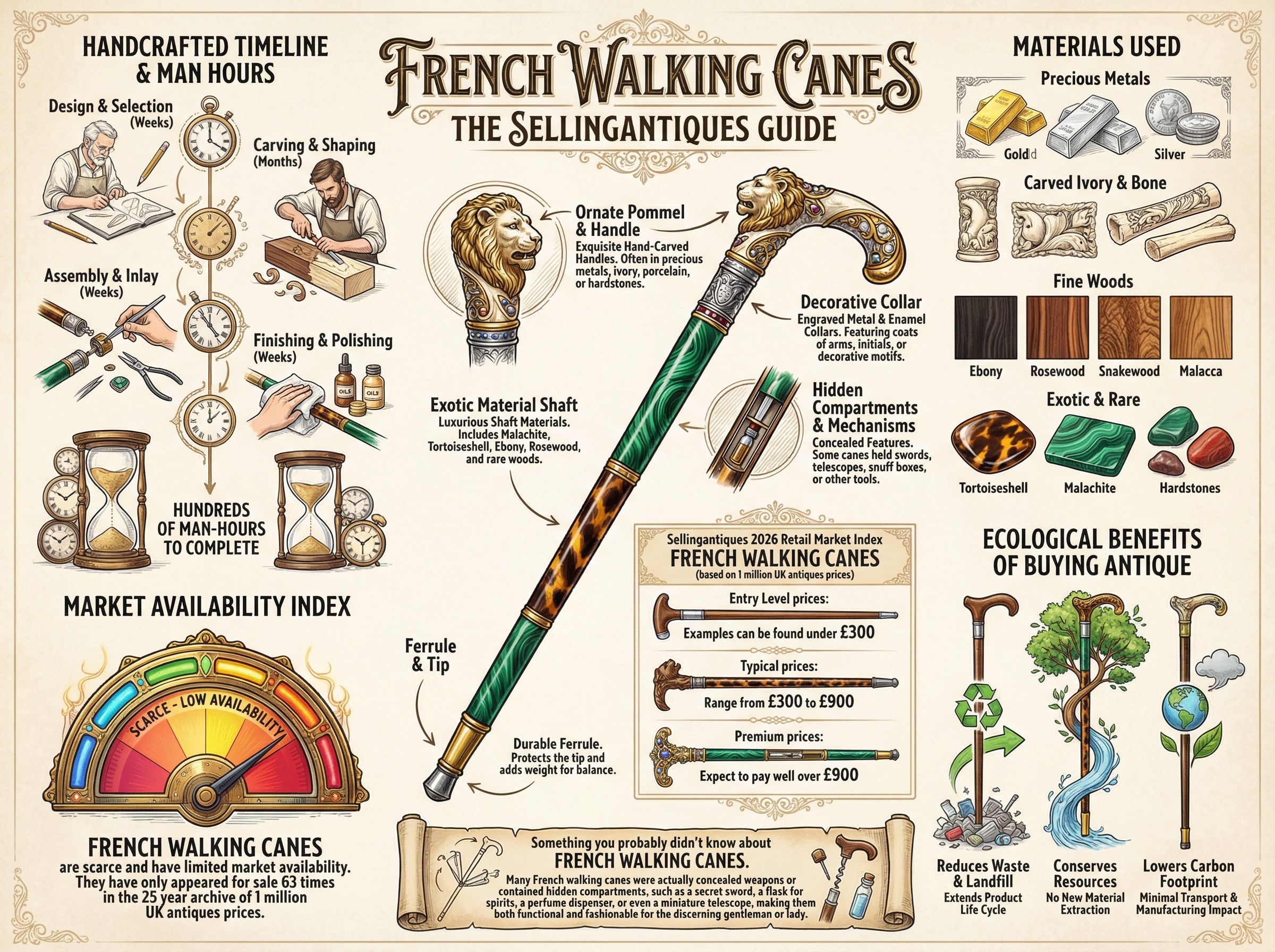 French Walking Canes Guide Infographic