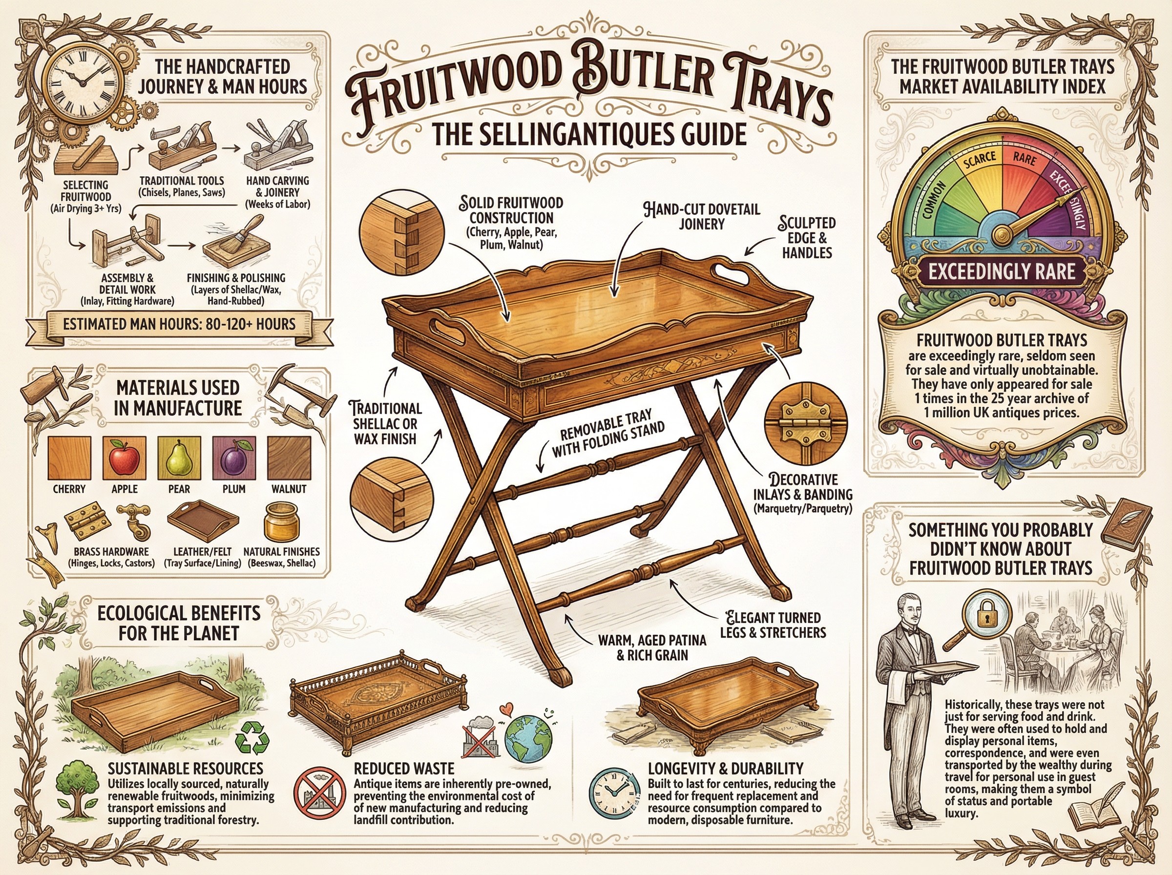 Fruitwood Butler Trays Guide Infographic