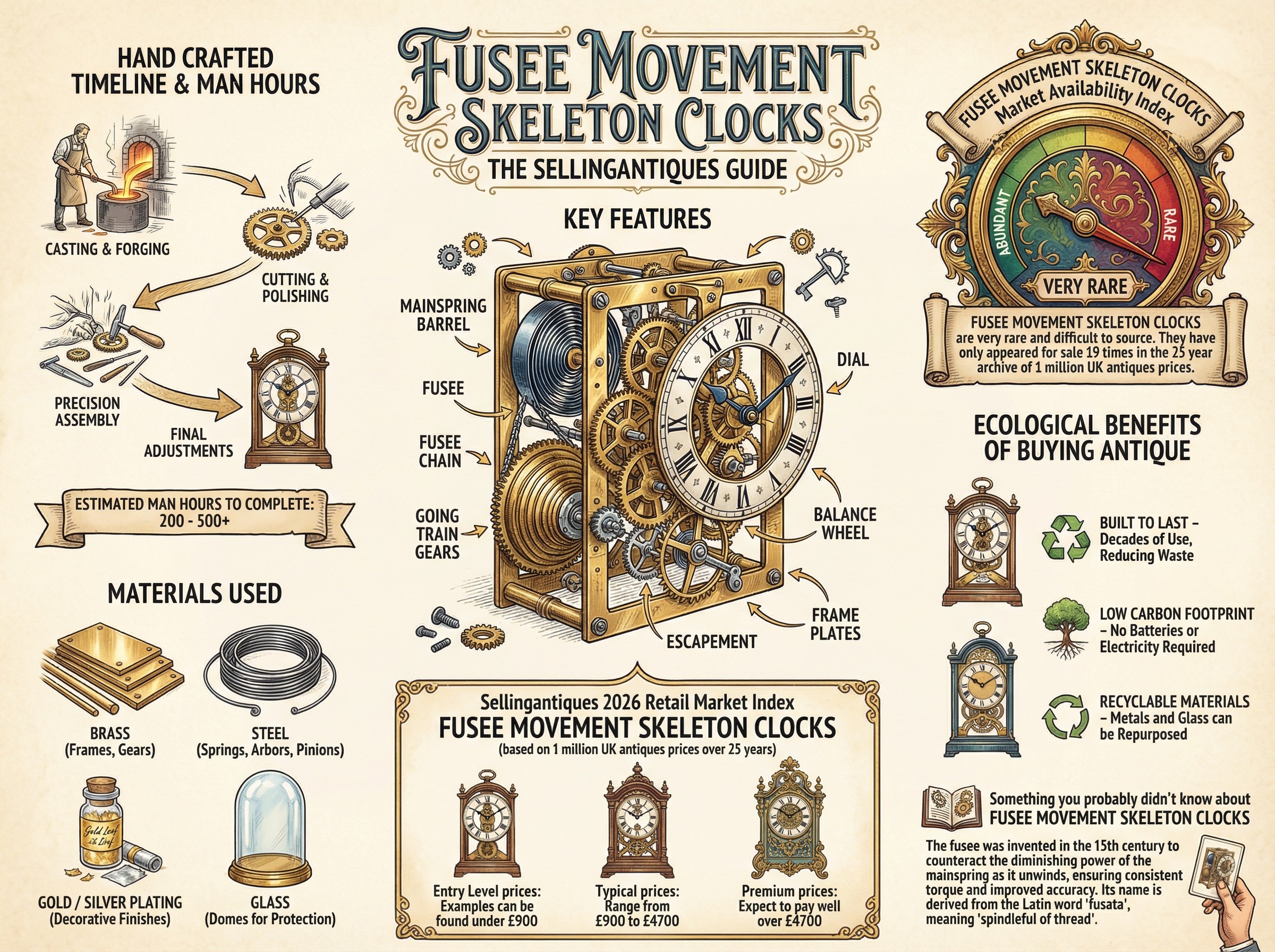 Fuseee The Sellingantiques Guide to Fusee Movement Skeleton Clocks