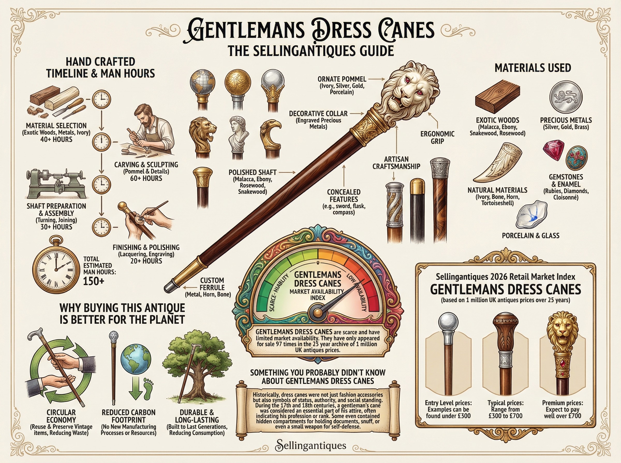 Gentlemans Dress Canes Guide Infographic