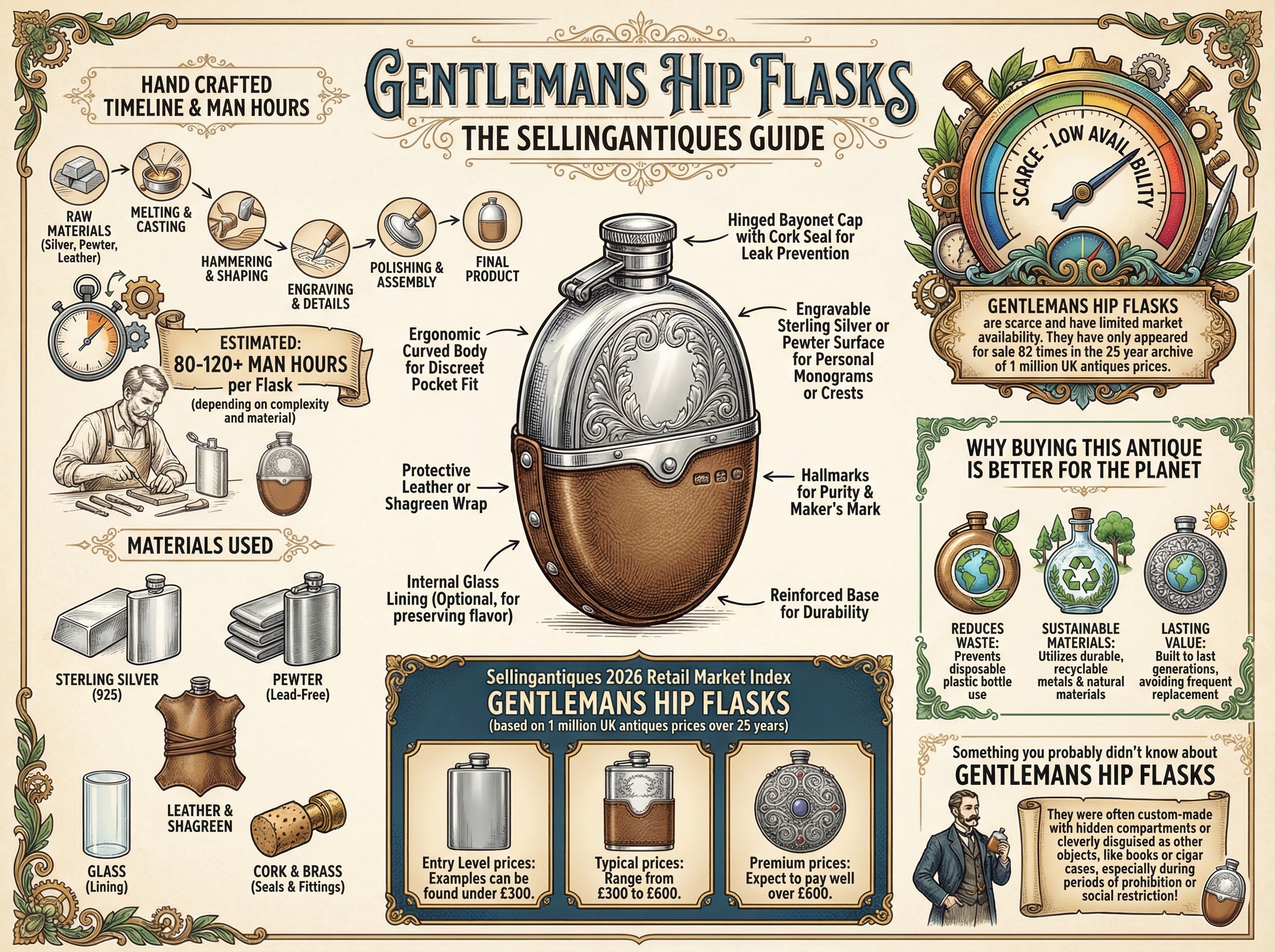 Gentlemans Hip Flasks Guide Infographic