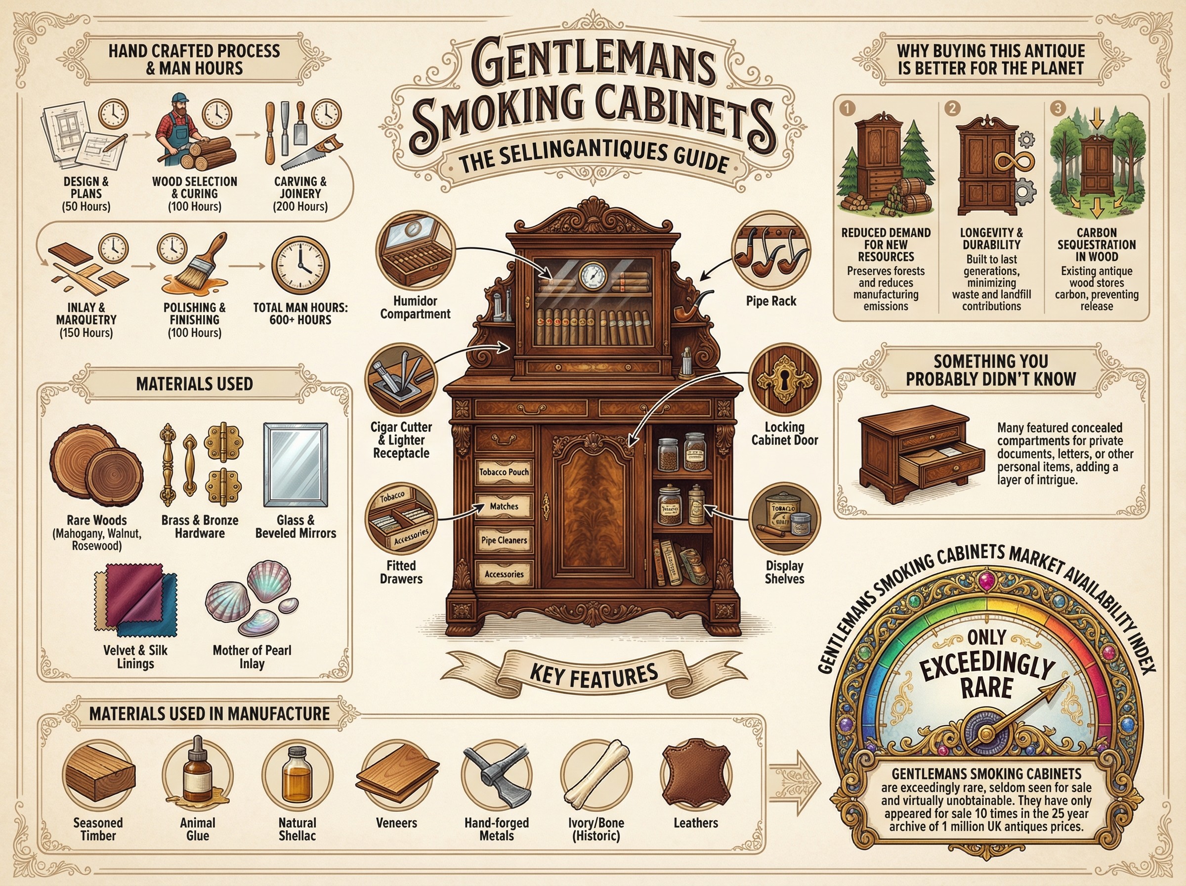 Gentlemans Smoking Cabinets Guide Infographic