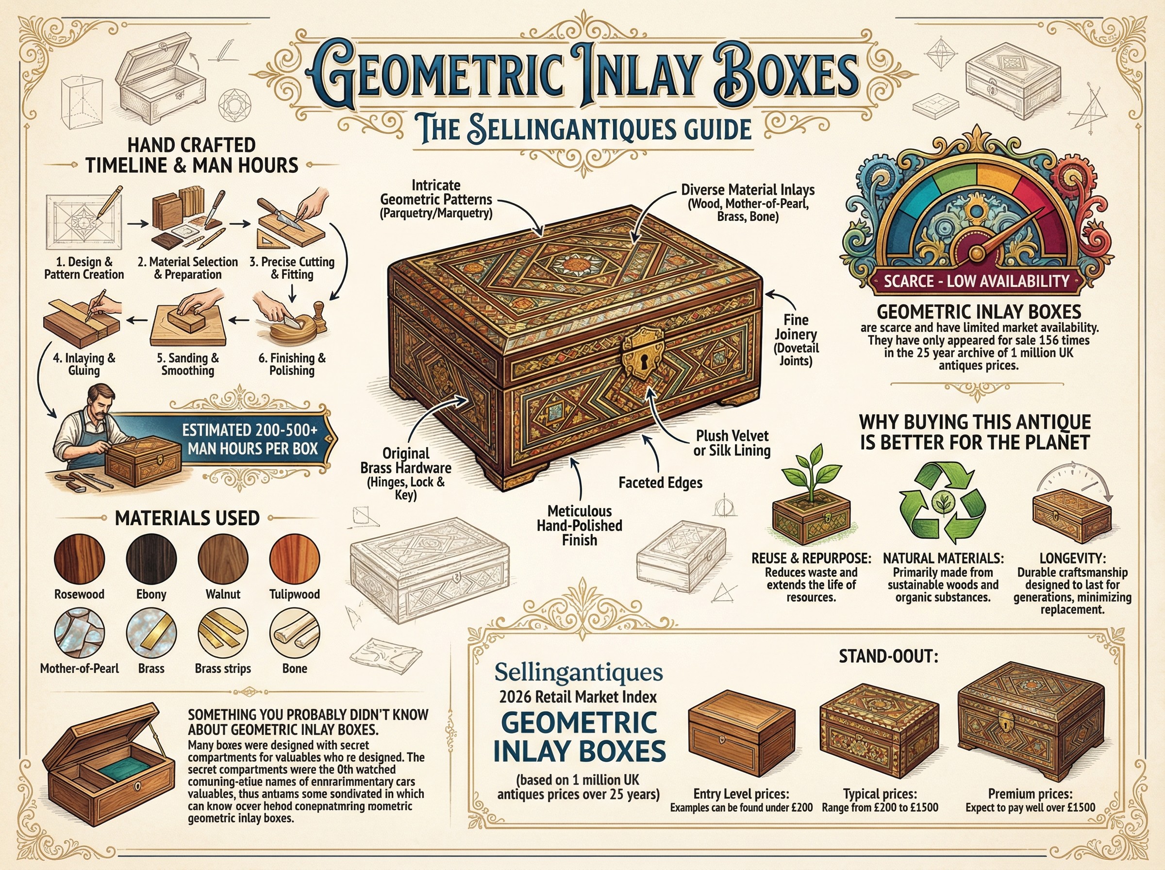Geometric Inlay Boxes Guide Infographic