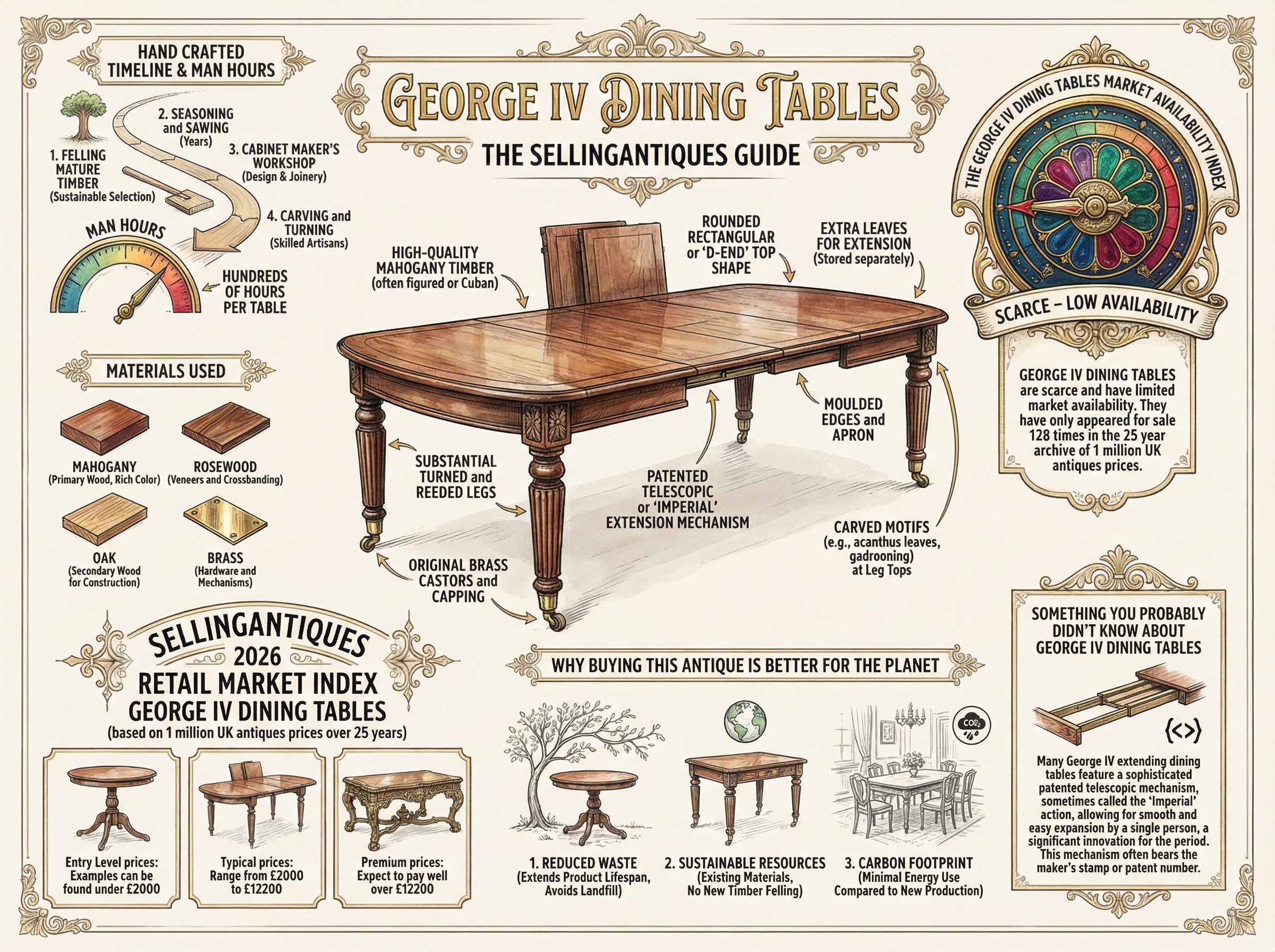 George Iv Dining Tables Guide Infographic
