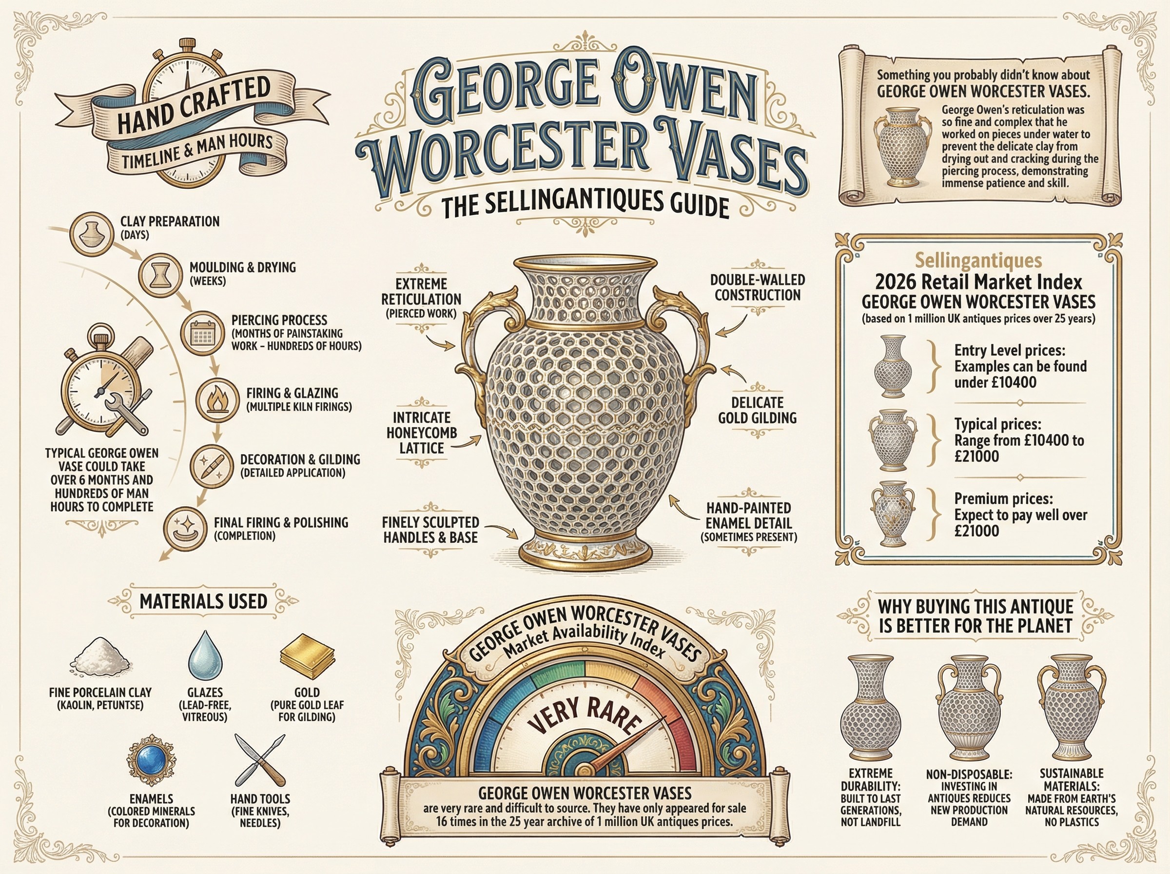 George Owen Worcester Vases Guide Infographic
