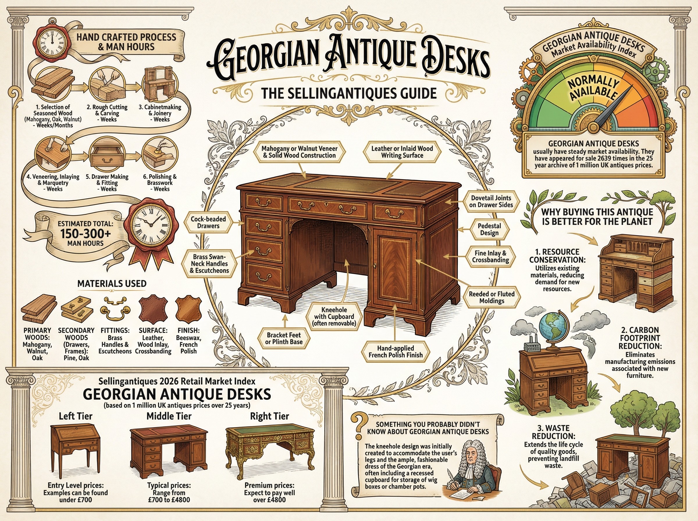 Georgian Antique Desks Guide Infographic