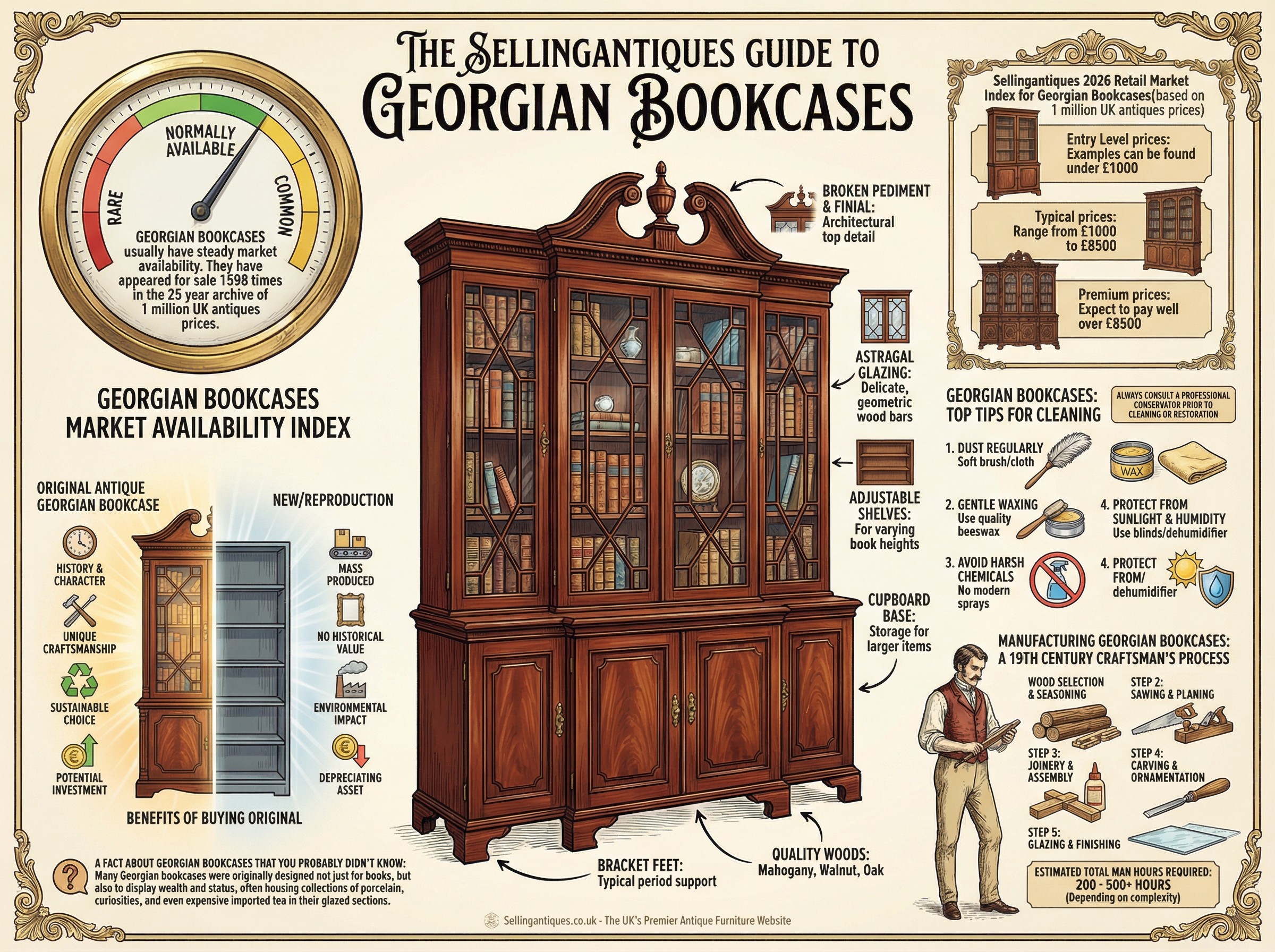 Georgian Bookcases Guide Infographic